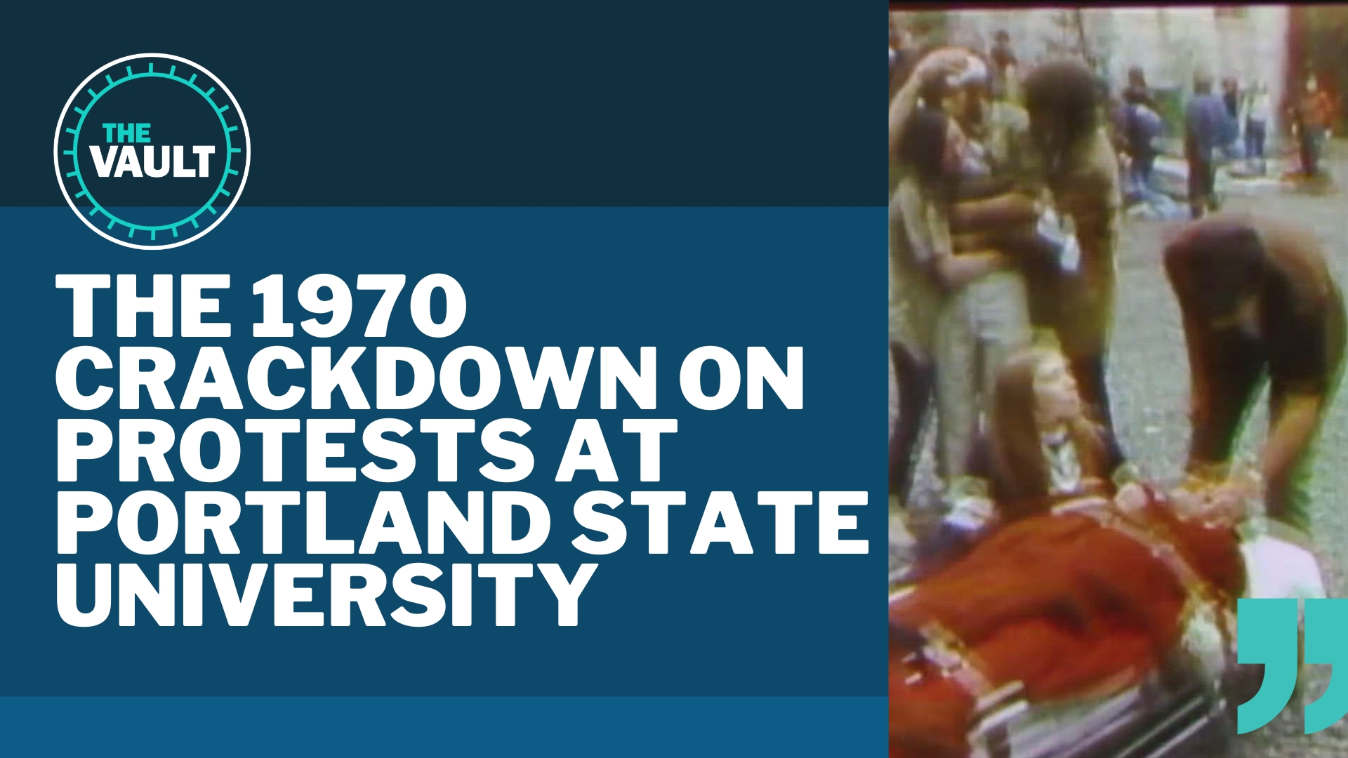 In May 1970, PSU students were gathered in the Park Blocks when riot police pushed in, leading to a violent clash. The event redoubled protest efforts.