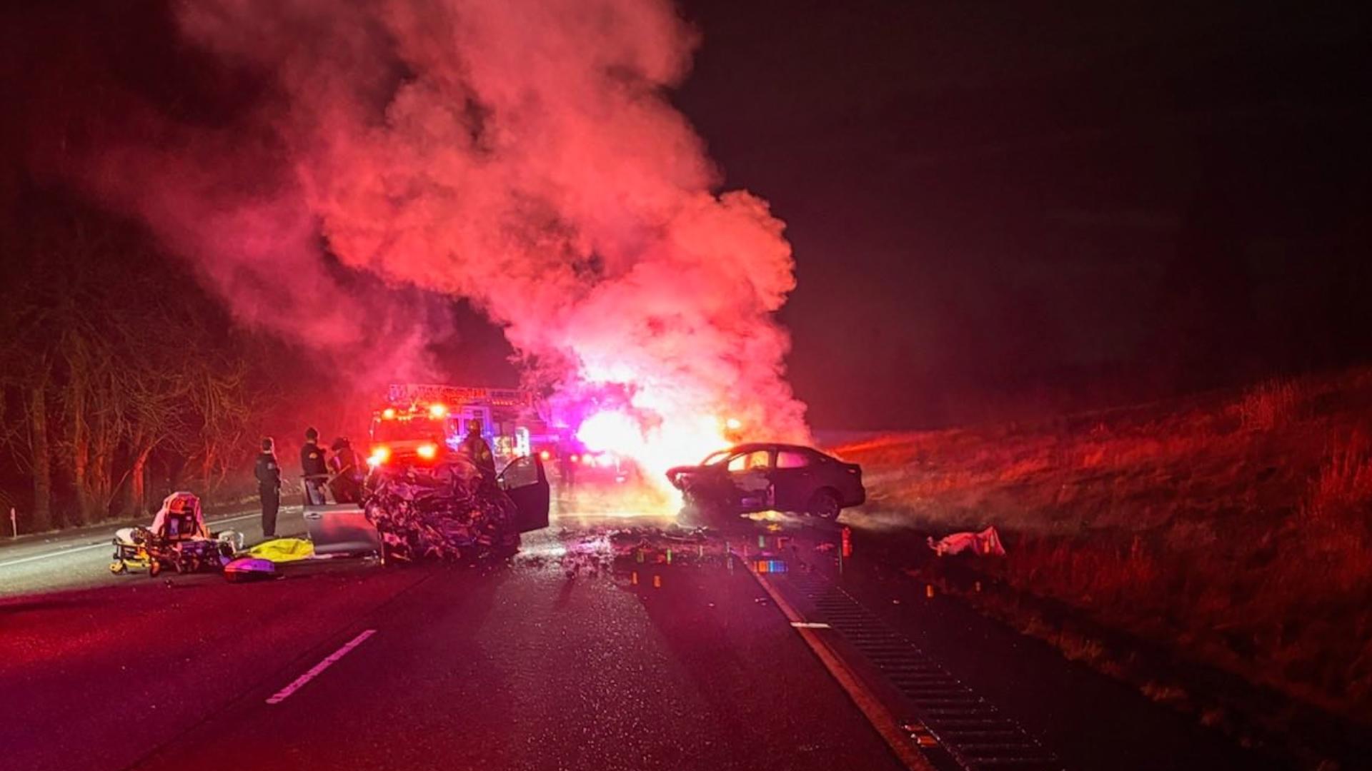 2 drivers killed in wrong-way crash on I-5 near Battle Ground | kgw.com
