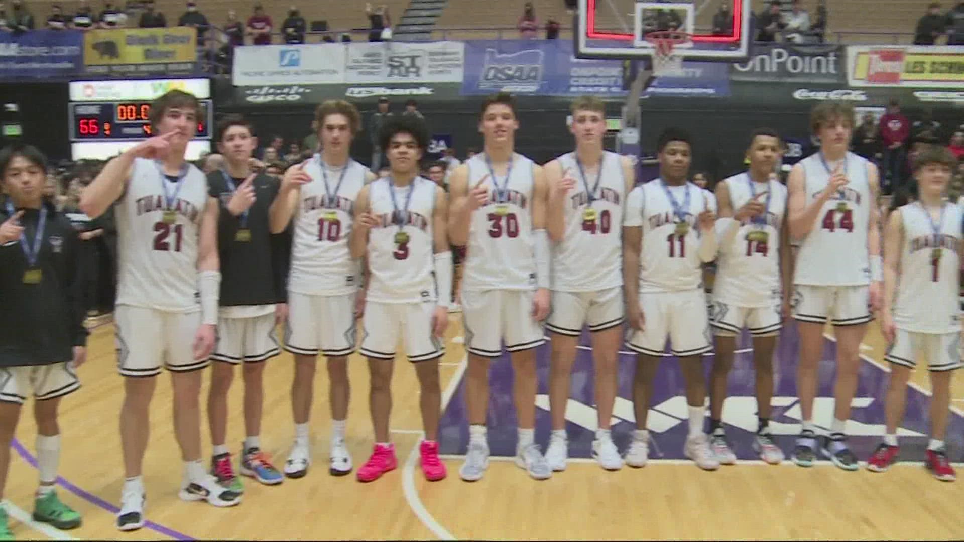Tualatin beat Summit 66-49 to win the 6A state championship and Wilsonville took down Silverton 34-30 to win the 5A title.