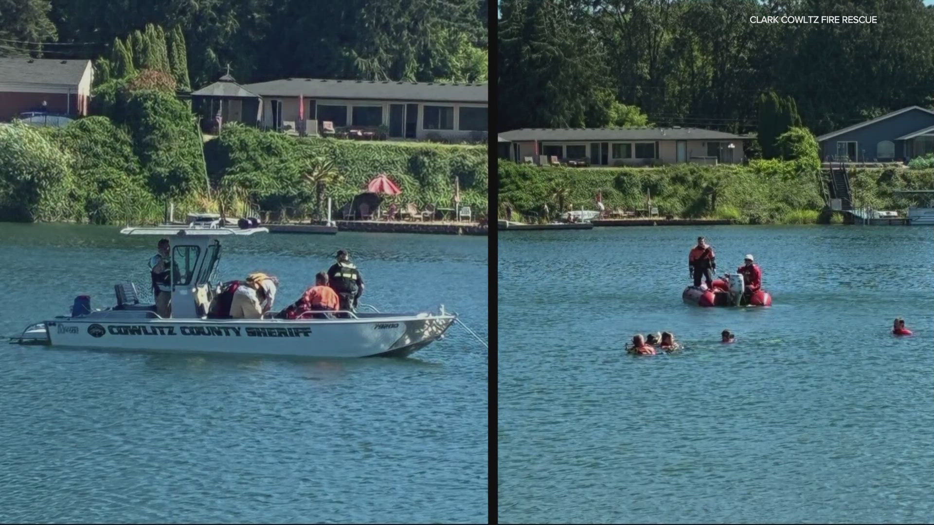 A man went underwater and didn't resurface at Horseshoe Lake in Woodland, Washington Monday afternoon. A dive team recovered his body around 6:30 p.m.
