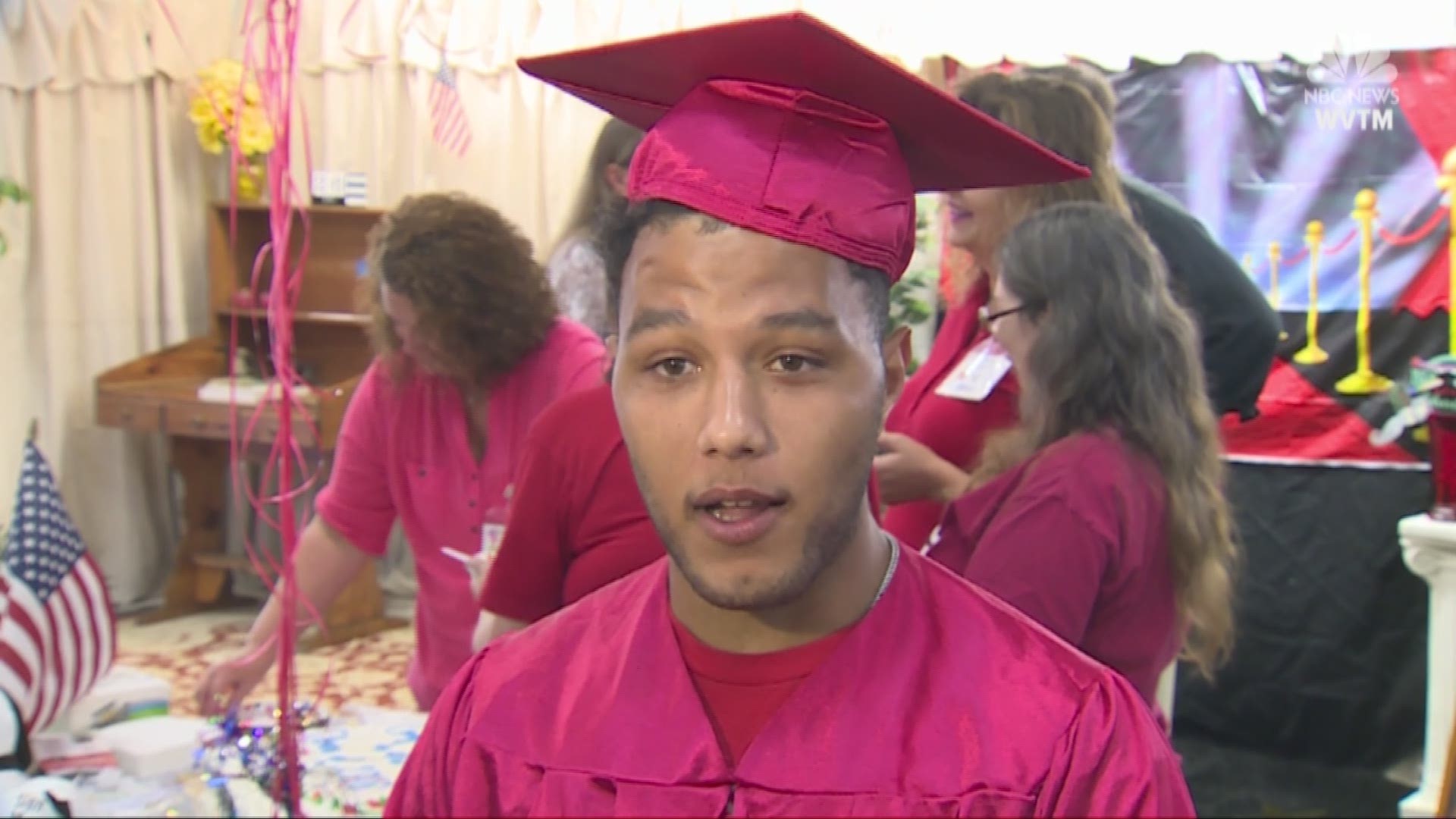 An Alabama teen who missed his own high school graduation due to work commitments and car trouble gets a big surprise after his coworkers learn what happened.