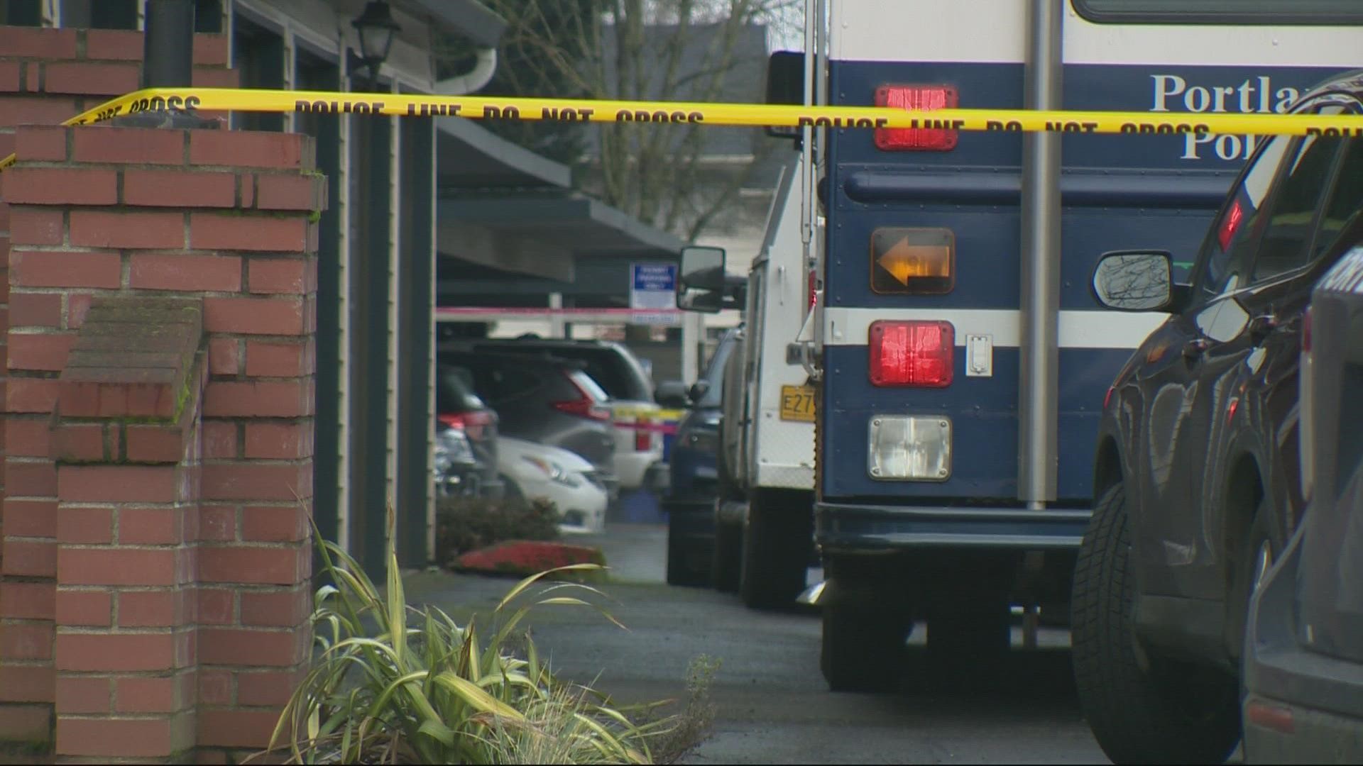 Portland police said the shooting happened early Saturday morning at an apartment on Northeast 131st Place.
