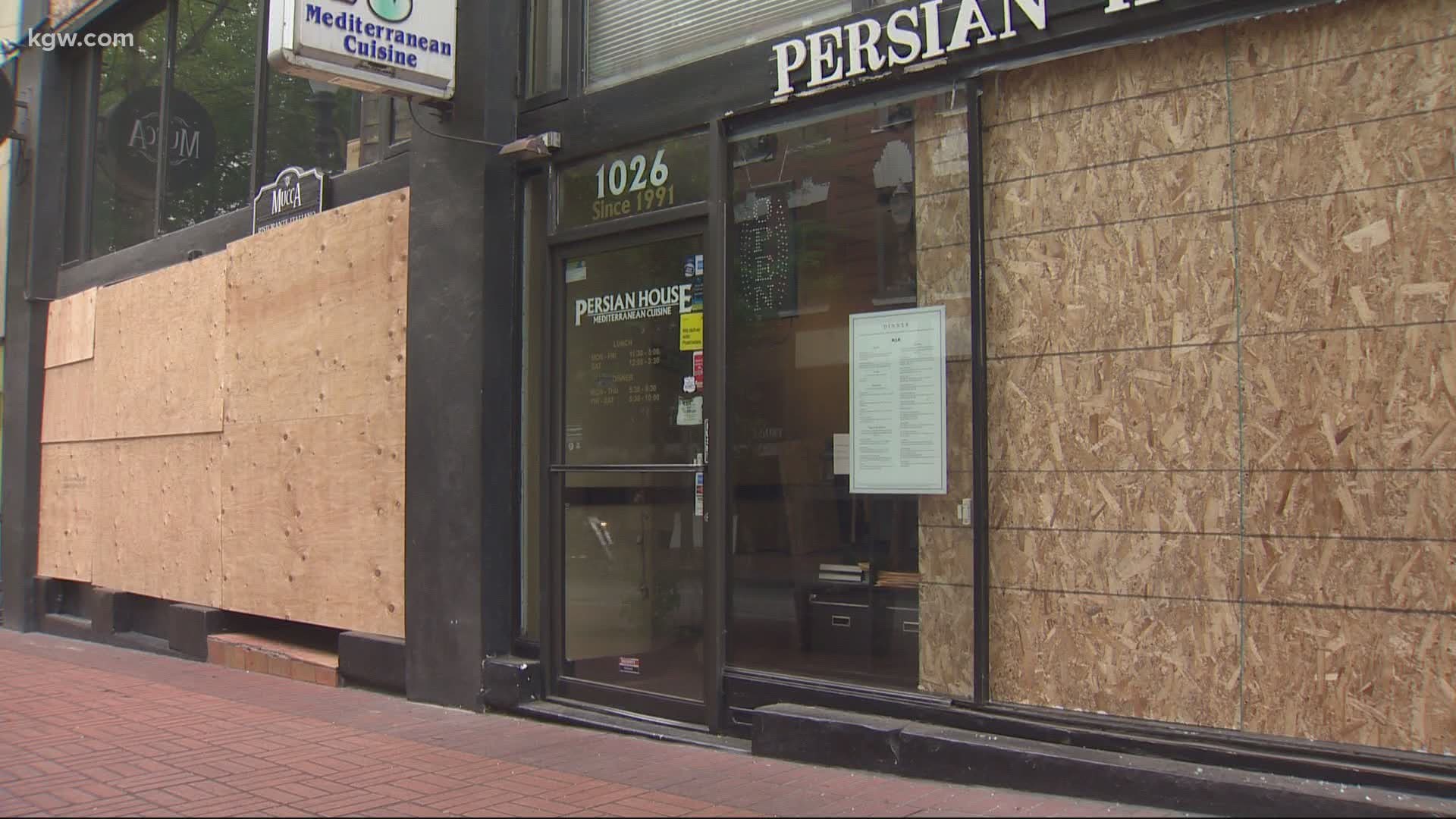 A Portland restaurant owned by an immigrant family is reeling tonight after being vandalized and looted during rioting Friday night.