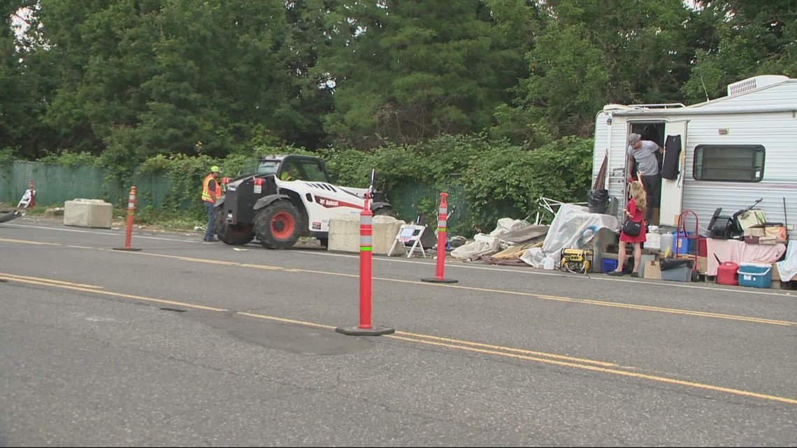 Northeast Portland homeless camps forced to move out