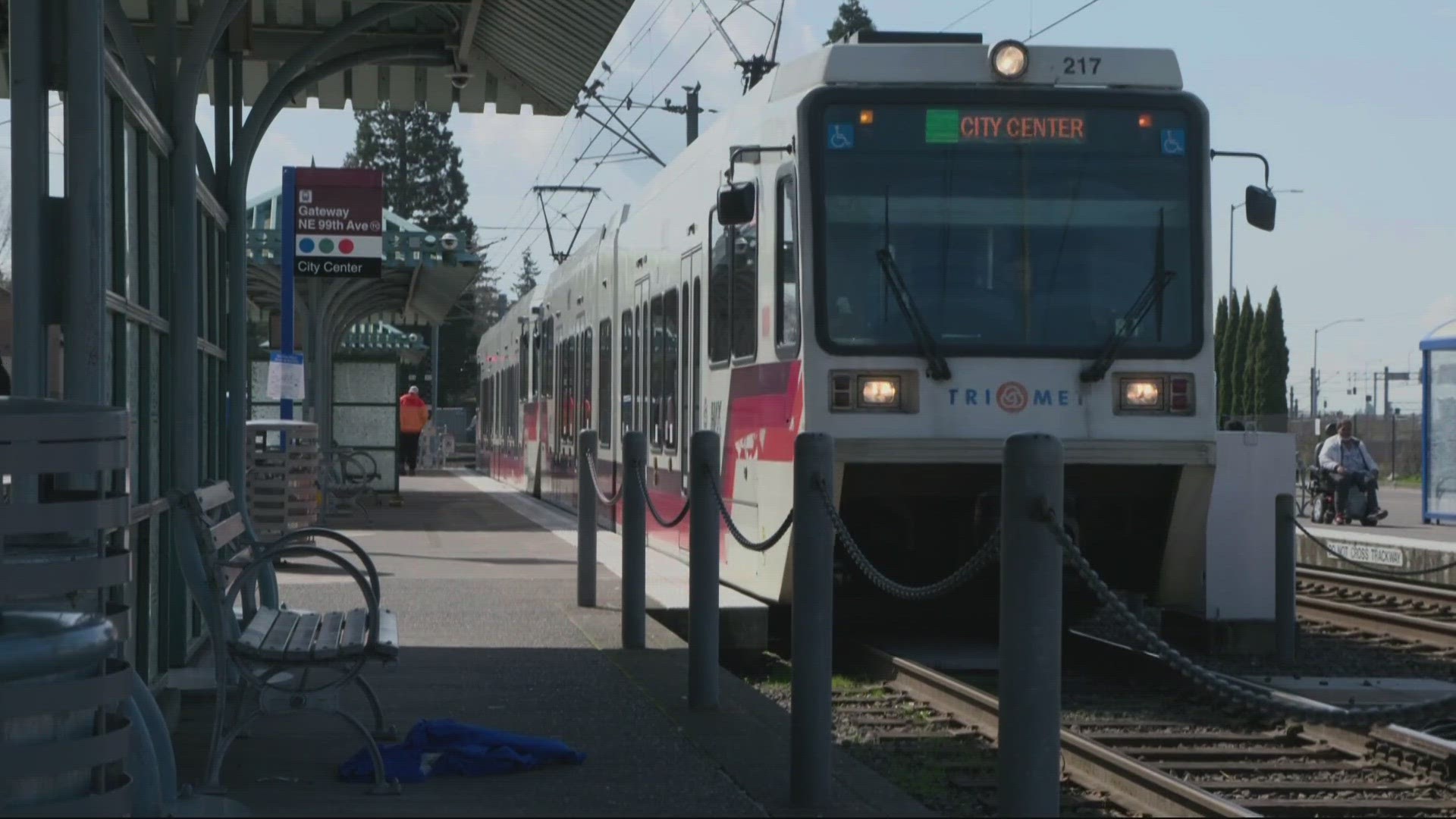 The MAX Red Line will only run as far as Gateway Transit Center until October while crews rebuild the light rail station at Portland International Airport.