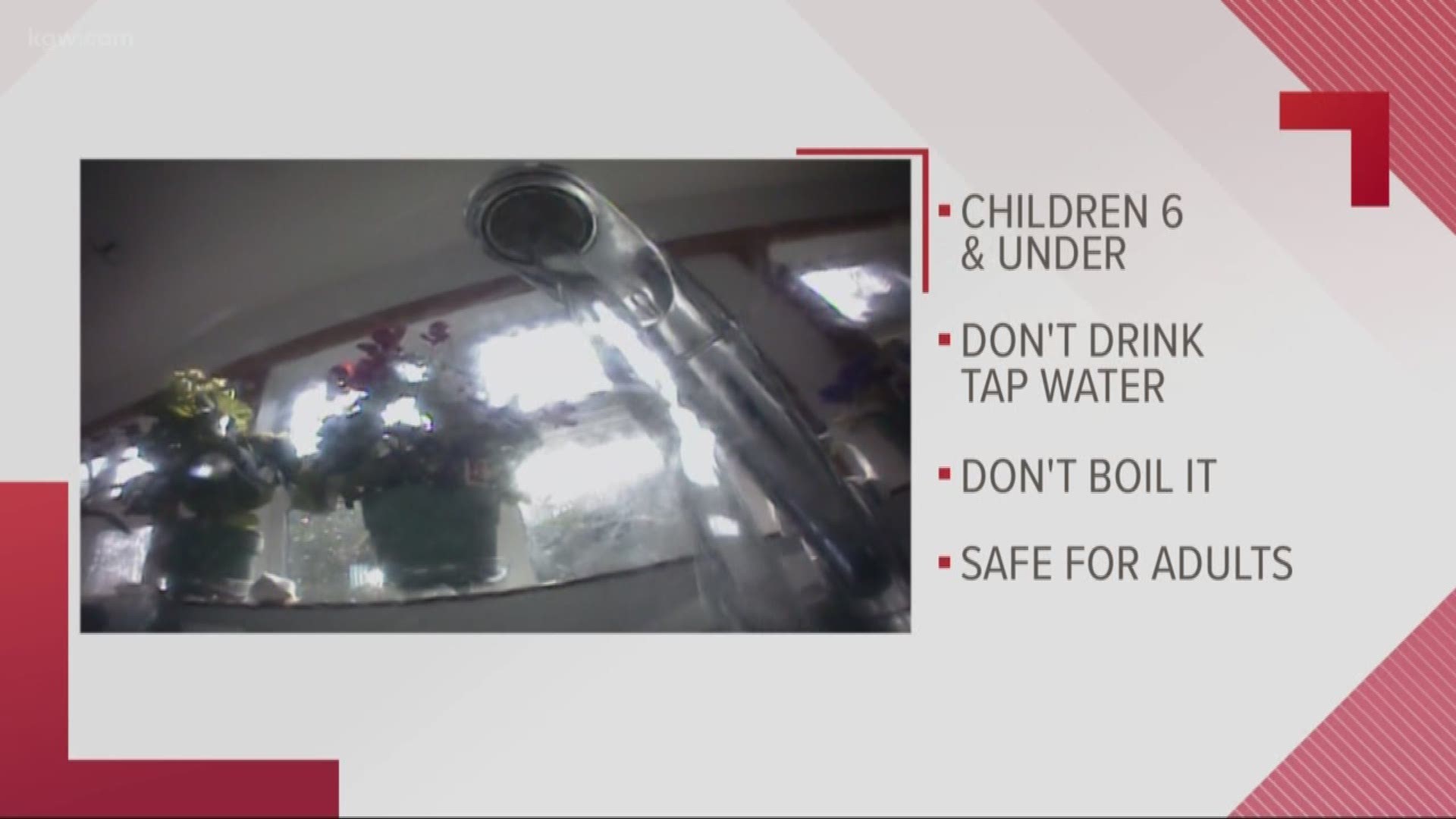 Warning: Children should not drink tap water in Salem