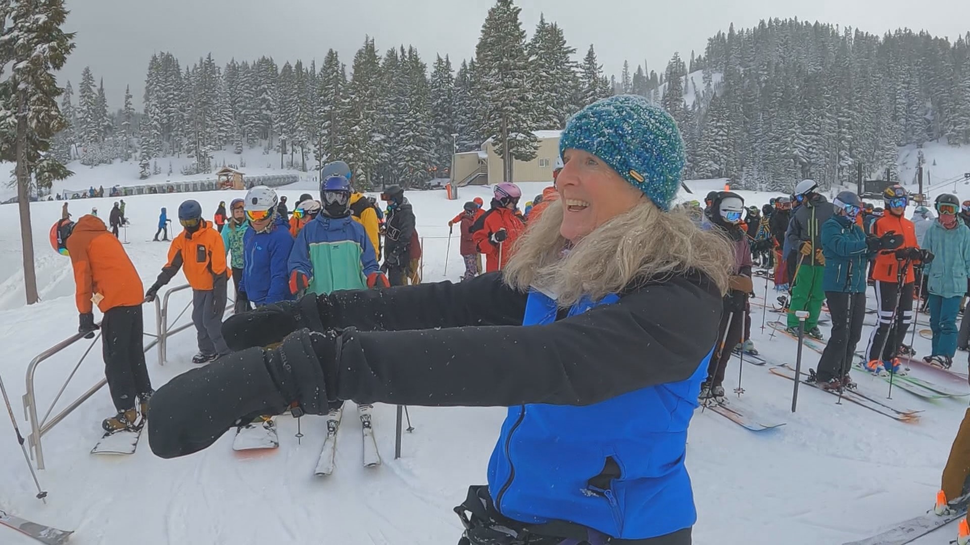 Karen Lasher, also known as Mt. Hood Meadows' dancing lift operator, said she navigates life's curveballs through human connection.