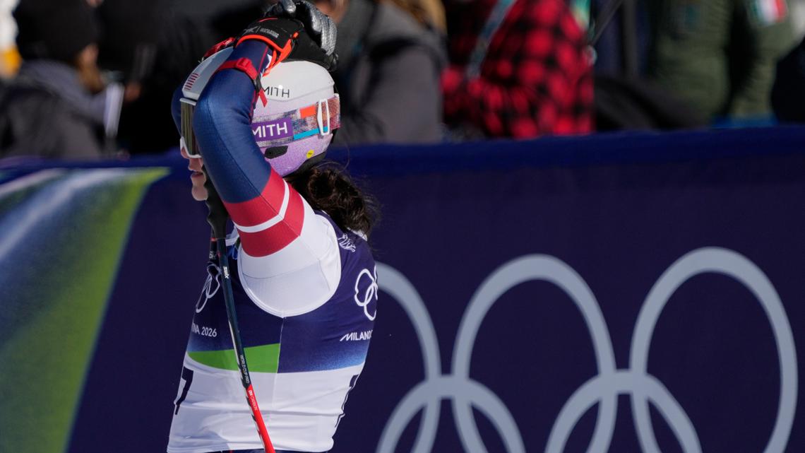 How did Oregon skier Jackie Wiles do on what may be her last Olympic downhill race?