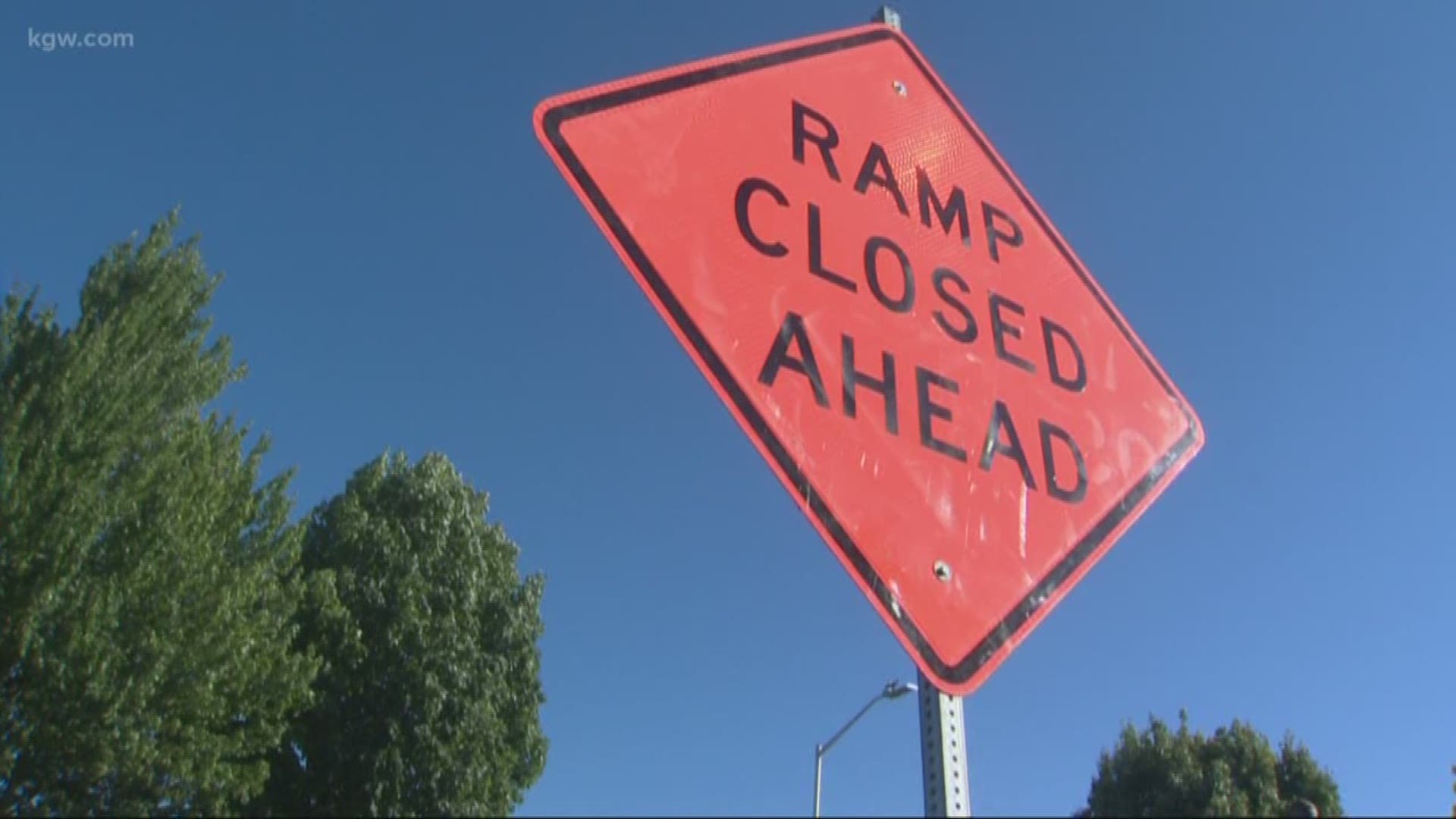 The westbound I-84 ramp to northbound I-5 in Portland will be closed until Aug. 6.