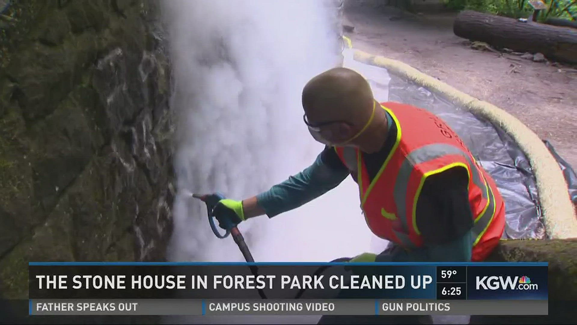 The Stone House in Forest Park cleaned up