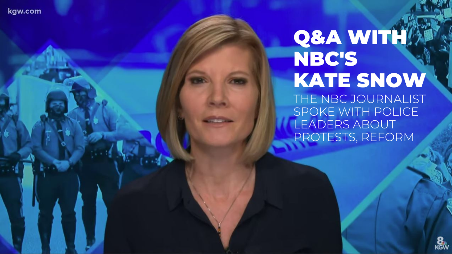 KGW's Brenda Braxton spoke to NBC's Kate Snow about her roundtable discussion with police leaders, including former Portland Police Bureau Chief Jami Resch.