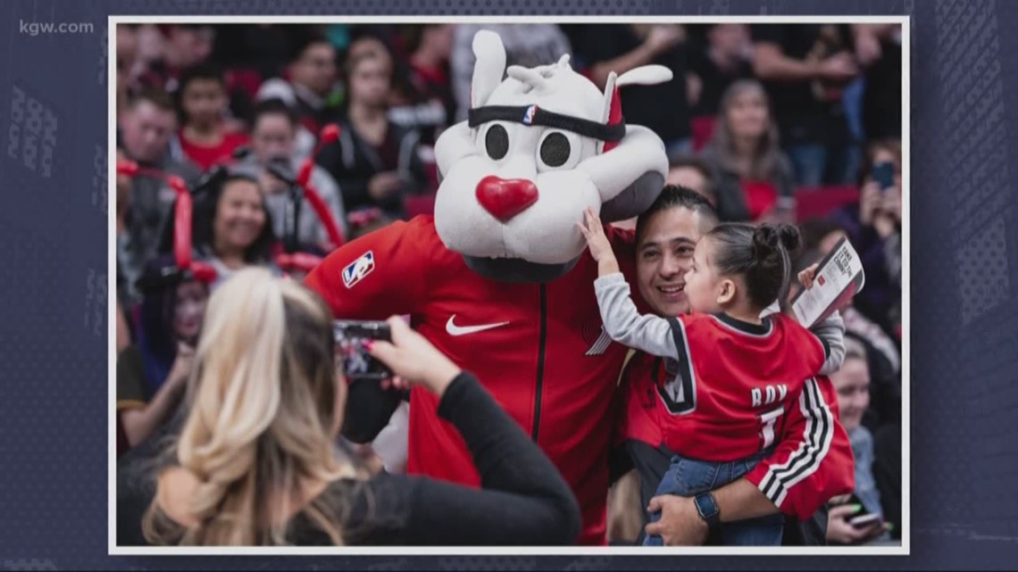 Getting ready for the Trail Blazers Fan Fest