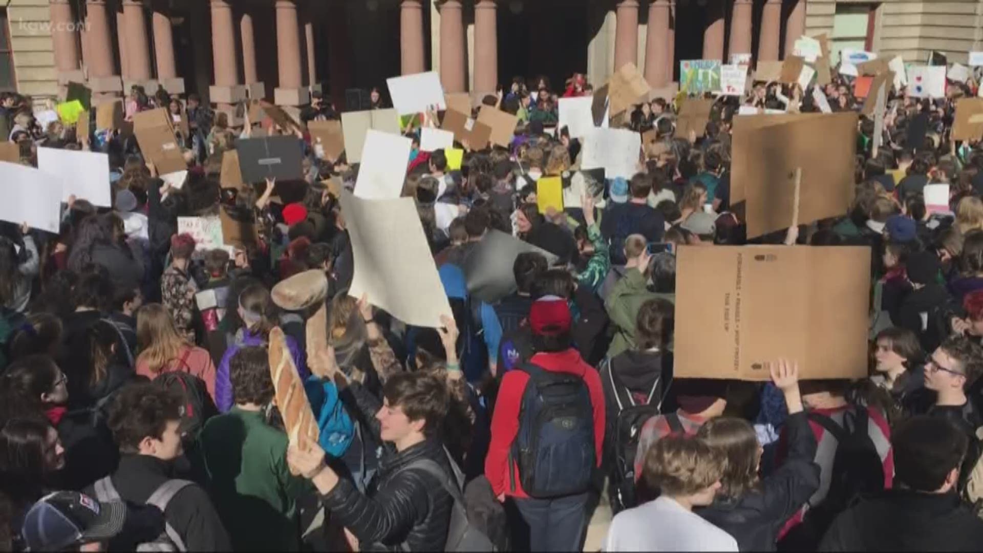 Portland students join worldwide walkout calling attention to climate change