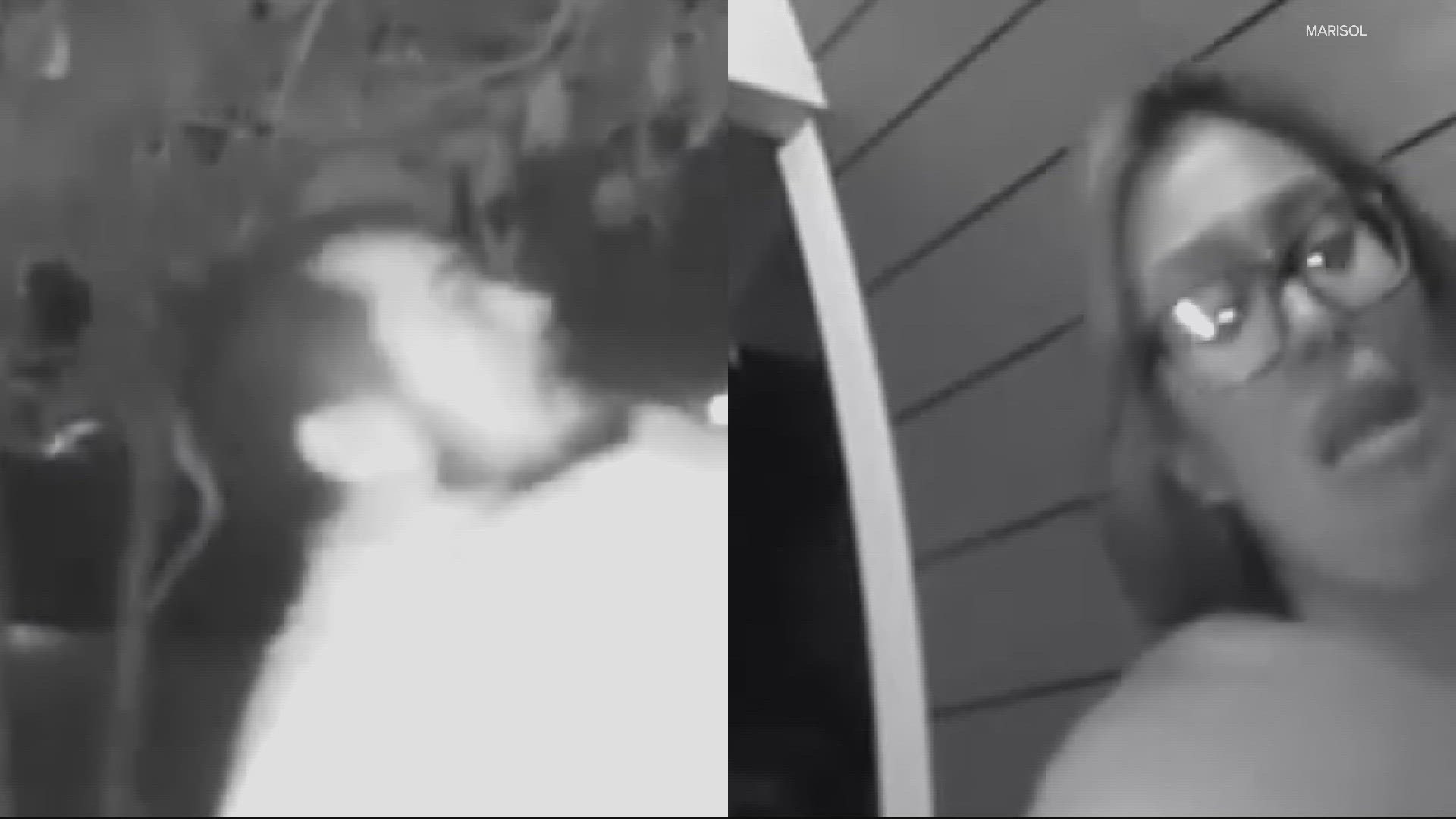 A doorbell camera caught a woman crying for help and then a man grabbing her and driving off. Police are asking for the public's help identifying those involved.