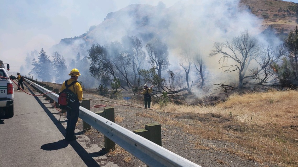 PHOTOS Wildfire burning near The Dalles, Oregon