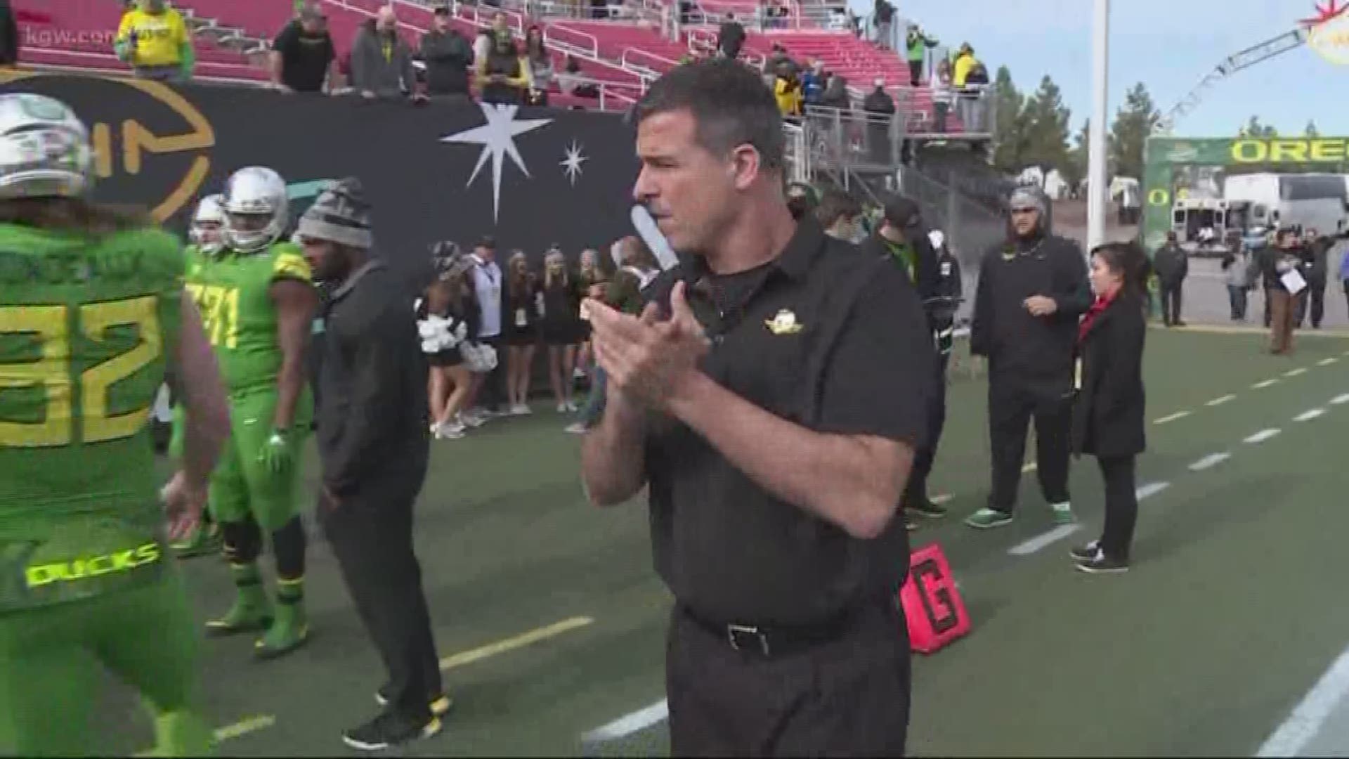 Oregon loses to Boise State 38-28 in the Las Vegas Bowl.