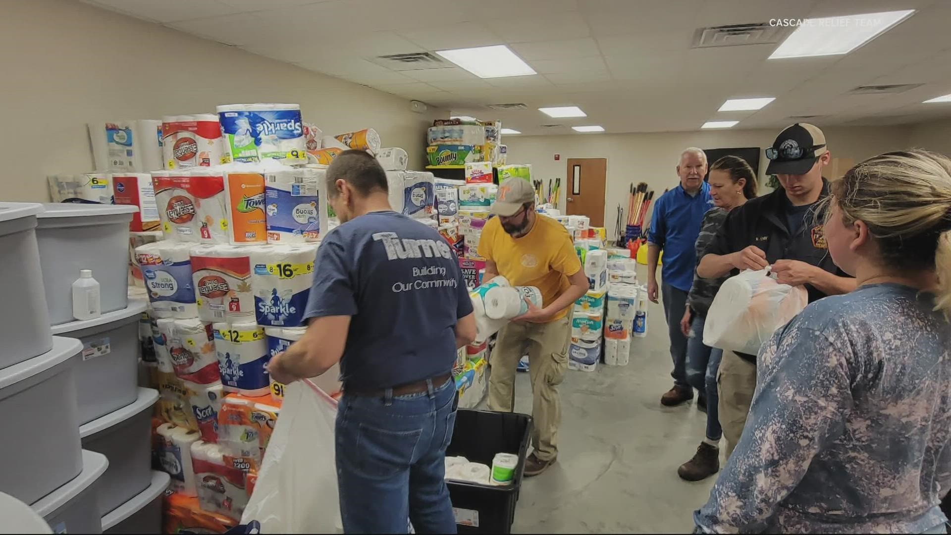 A team of Oregon volunteers recently returned from Dawson Springs, Kentucky, where they helped distribute supplies. They’re planning a second trip in January.