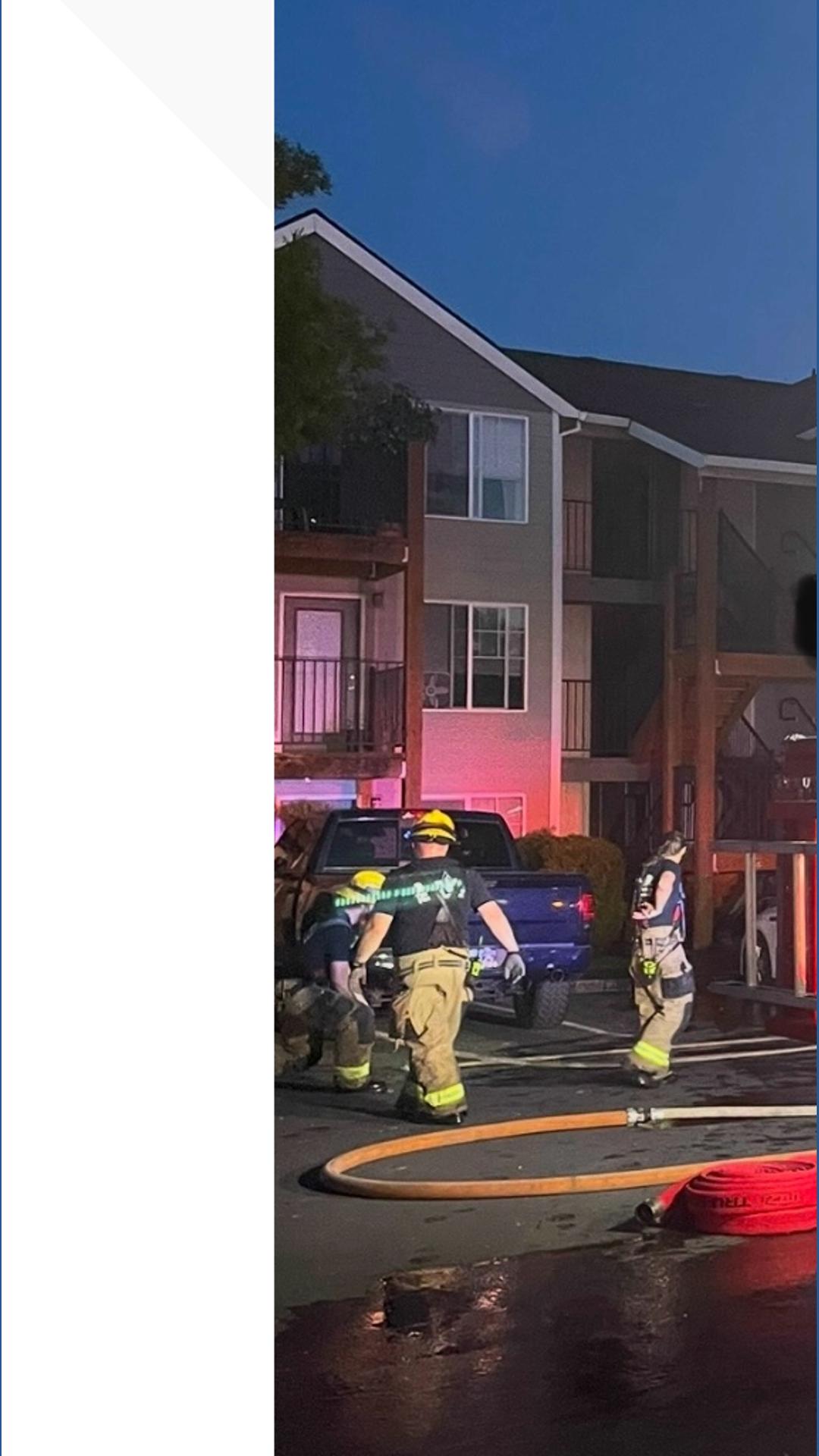 At least 10 displaced by Washington County apartment fire | kgw.com