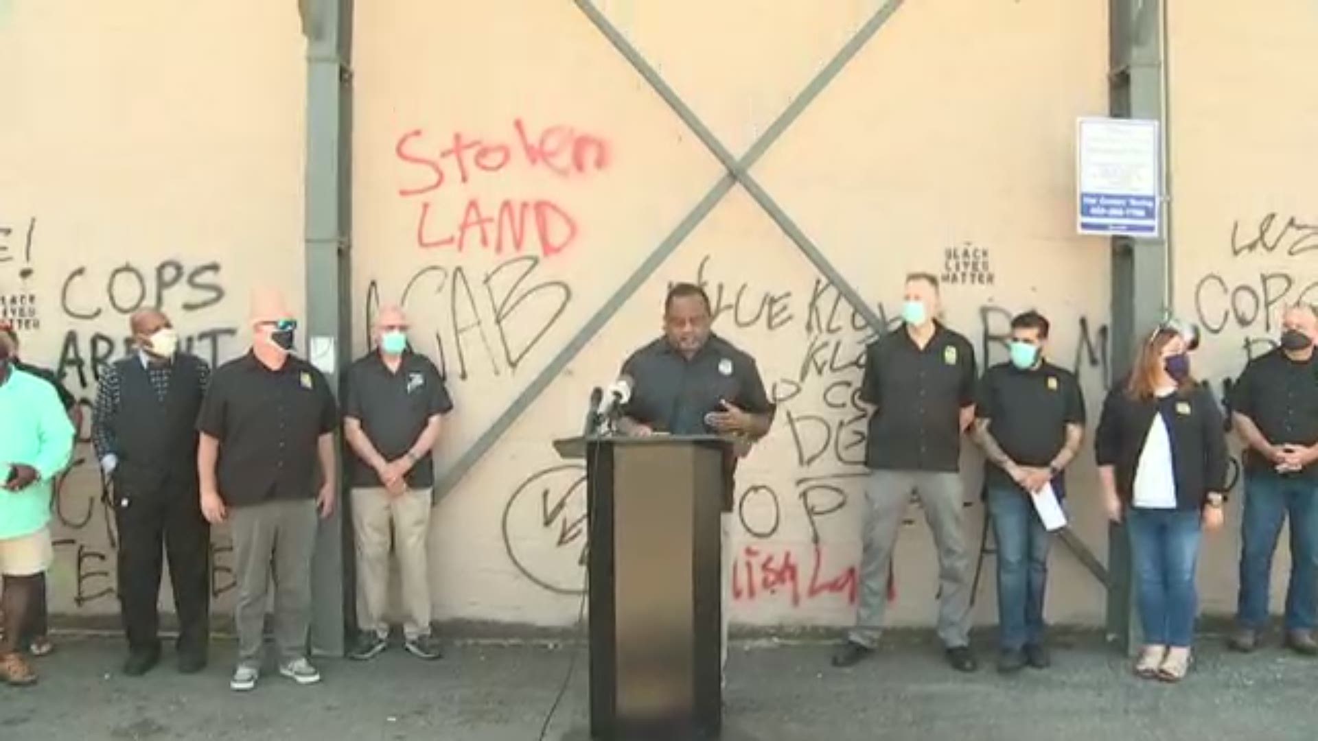The Portland Police Association, along with representatives from the community called for an end to destruction and called on protesters to meet with them.