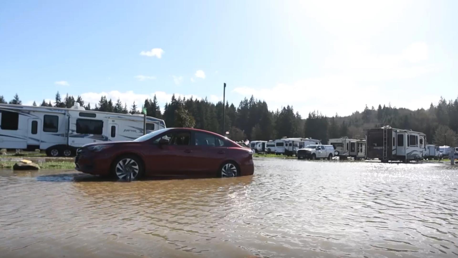 232830 Clatskanie River breaks banks, flooding out Columbia County RV park and ...