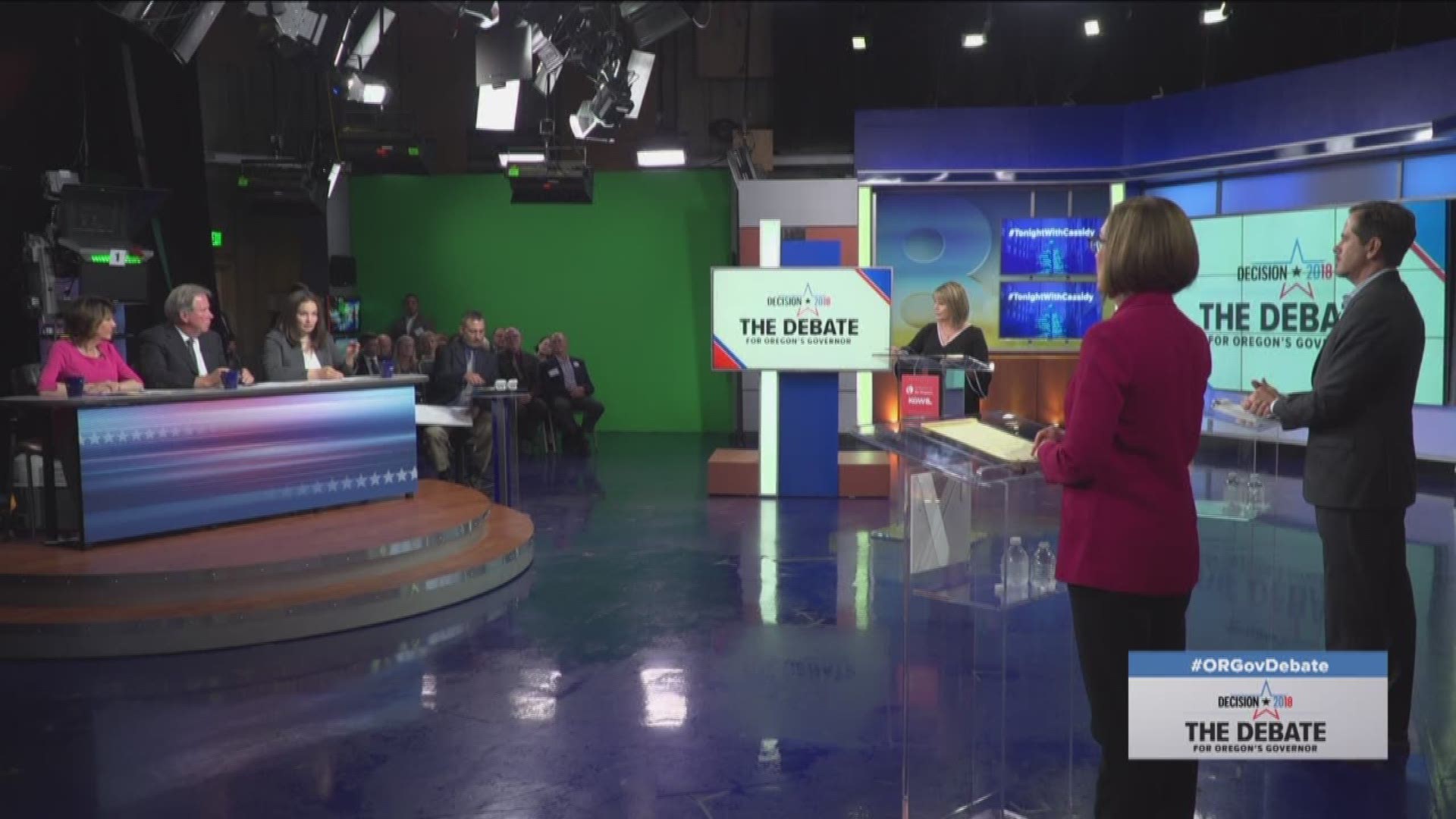 The final debate between Kate Brown and Knute Buehler came as the governor's race appeared to be a close contest. A new poll showed Brown with a slight lead over Buehler, 49 to 45 percent: https://on.kgw.com/orgovpoll