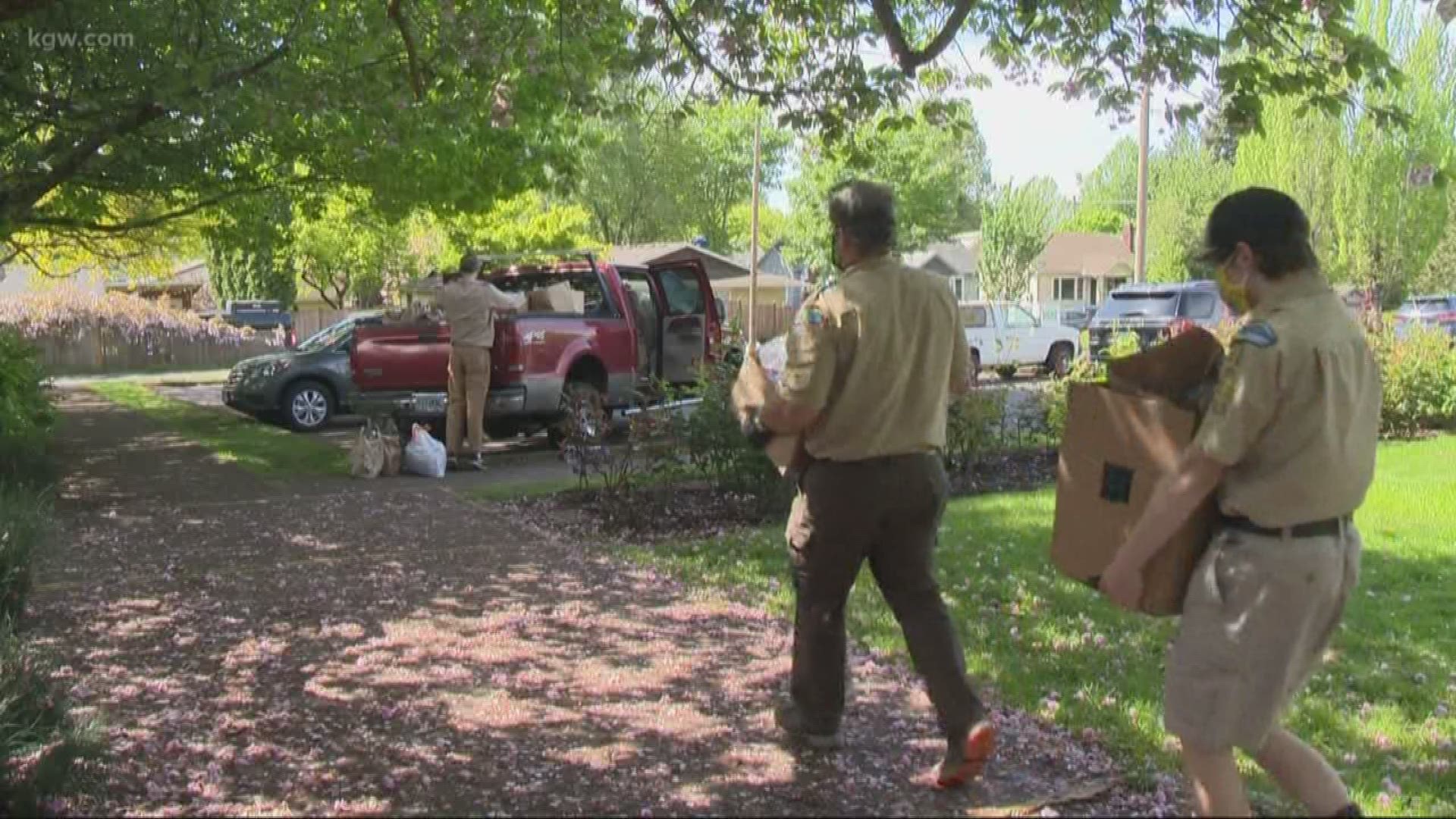 Meet a Boy Scout who made a donation to a local nonprofit.