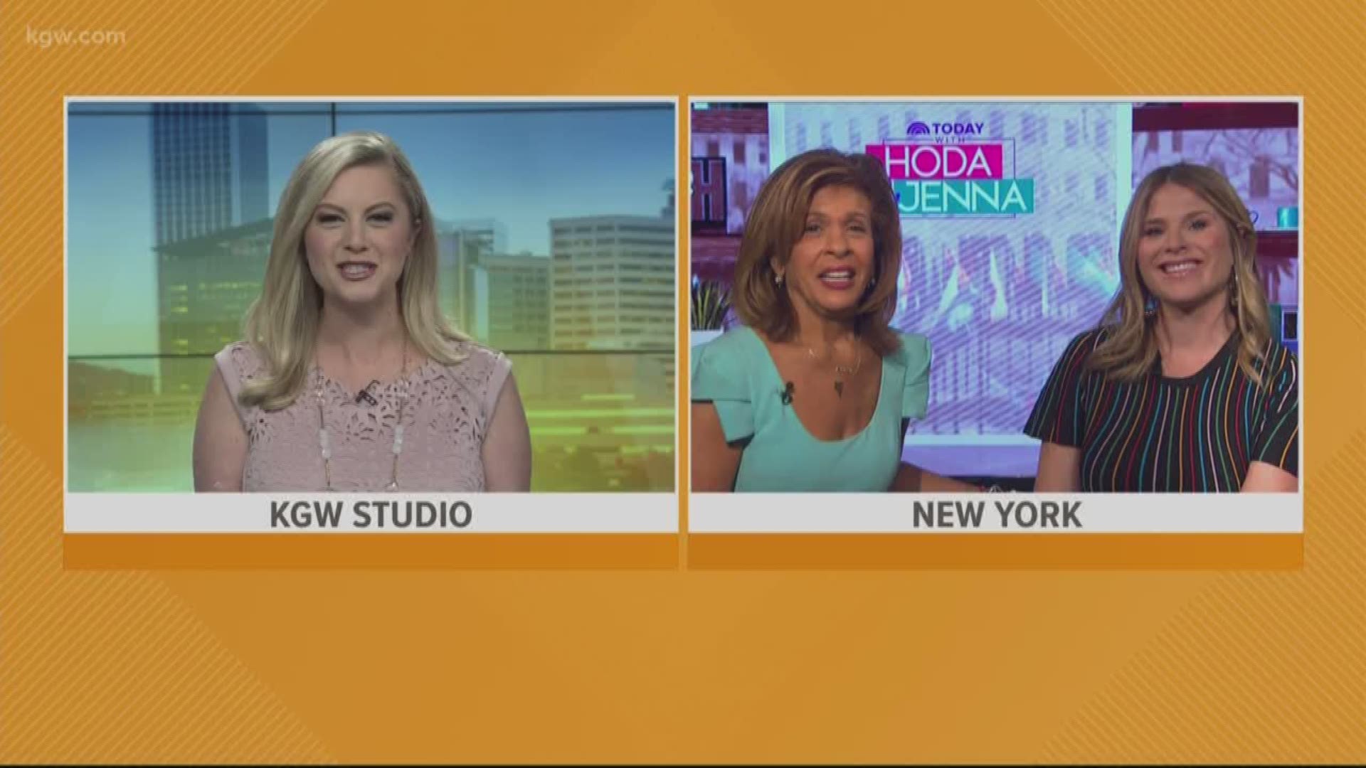 KGW anchor Ashley Korslien chats with Hoda Kotb and Jenna Bush