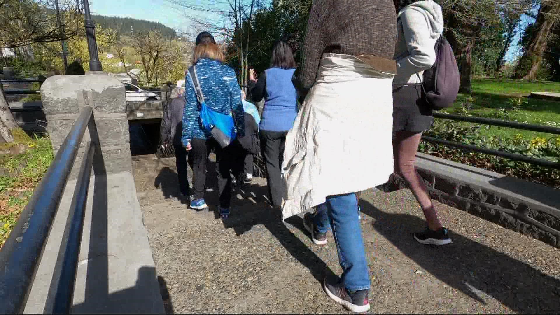 Several walking groups got together in Oregon City this week in the name of health and community. KGW's Jon Goodwin tried to keep up.