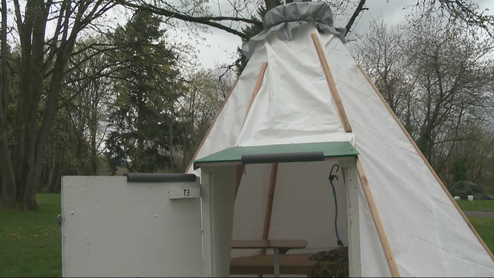 A new alternative to shelters and affordable housing is popping up in North Portland.