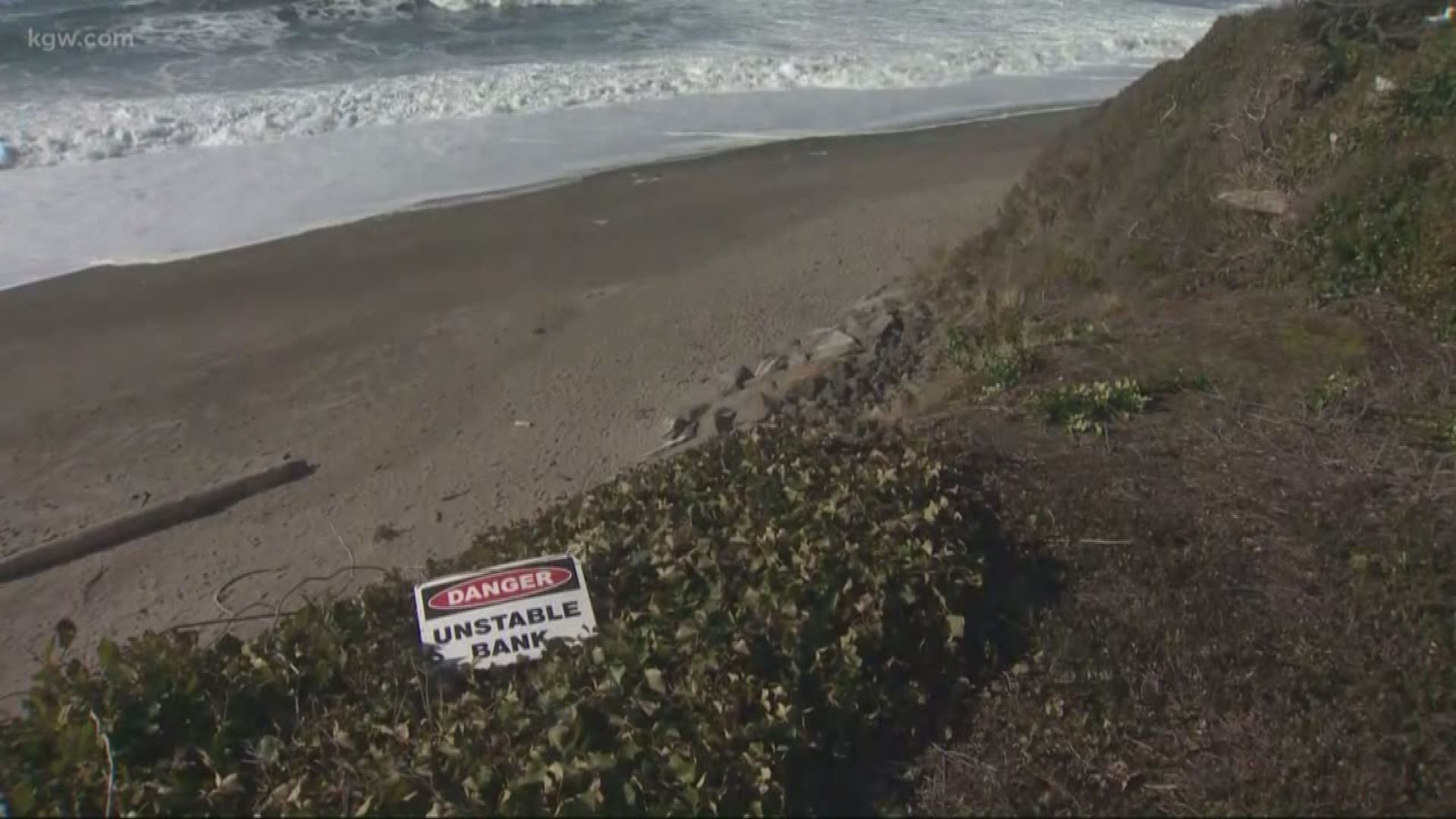 Beach erosion is threatening homes on the Oregon Coast.