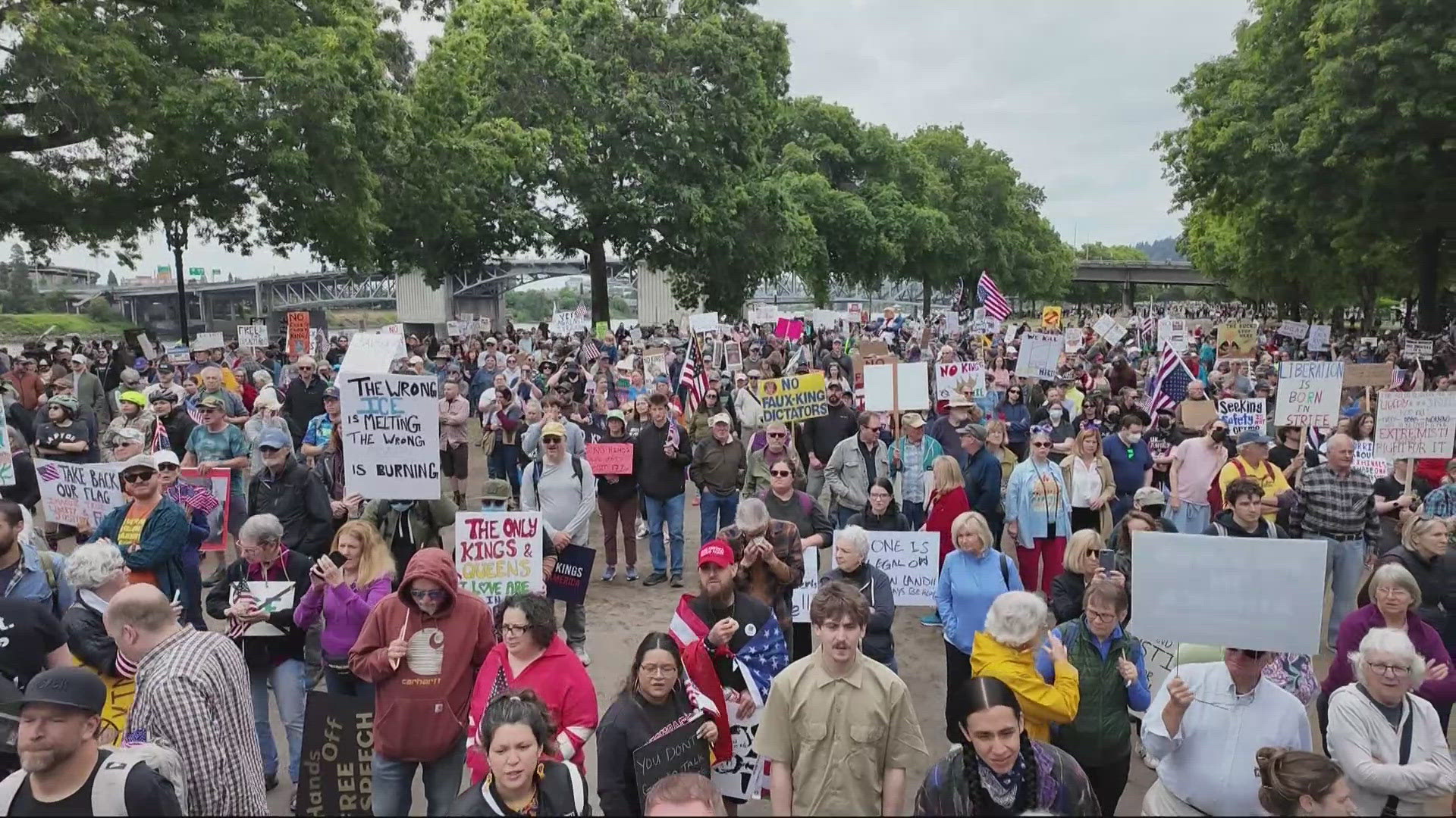Many who attended the Portland and Vancouver rallies spoke out against the administration's treatment of immigrants.