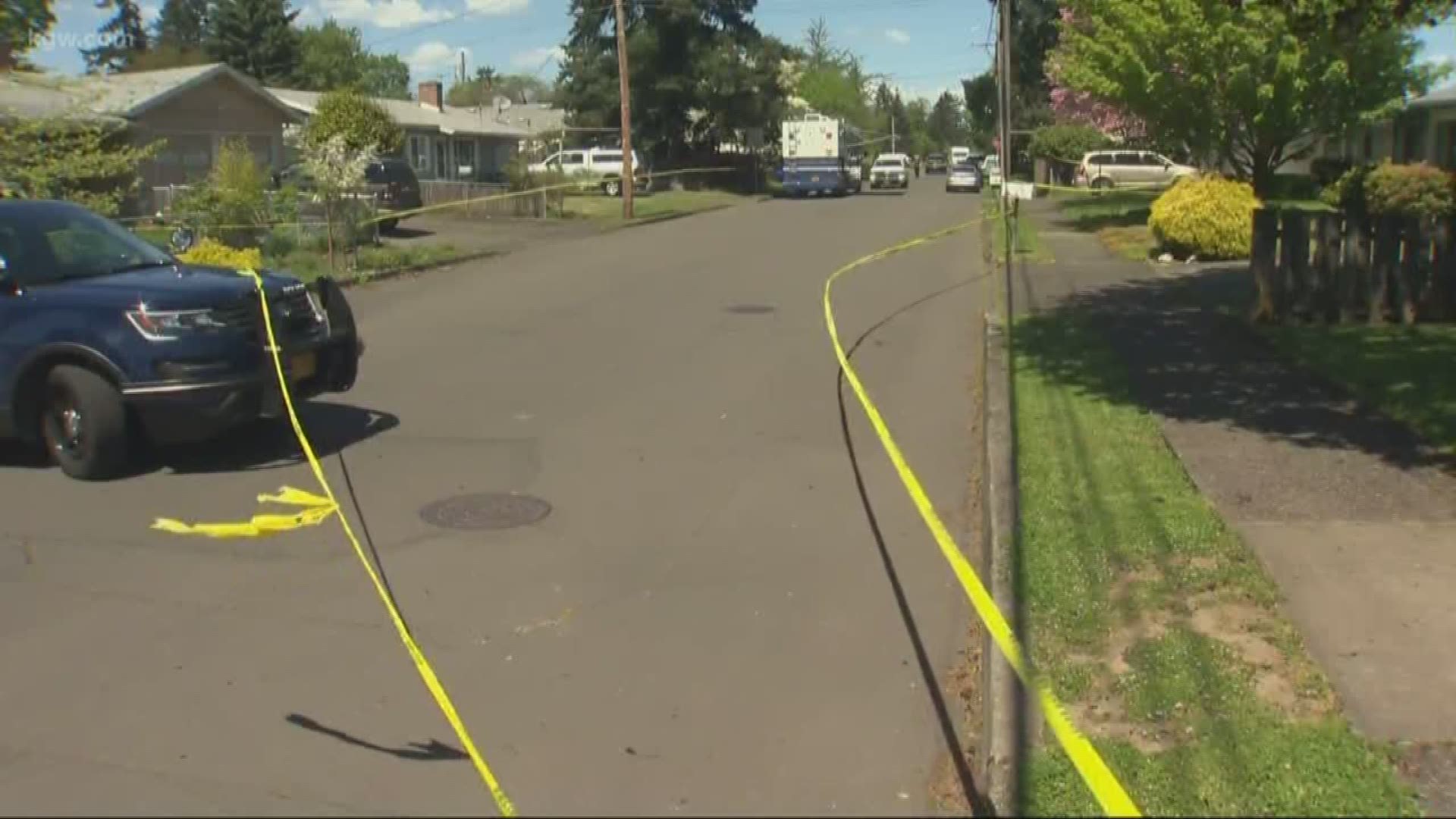 A man was shot and killed by officers after stabbing 4 people in a Portland home.