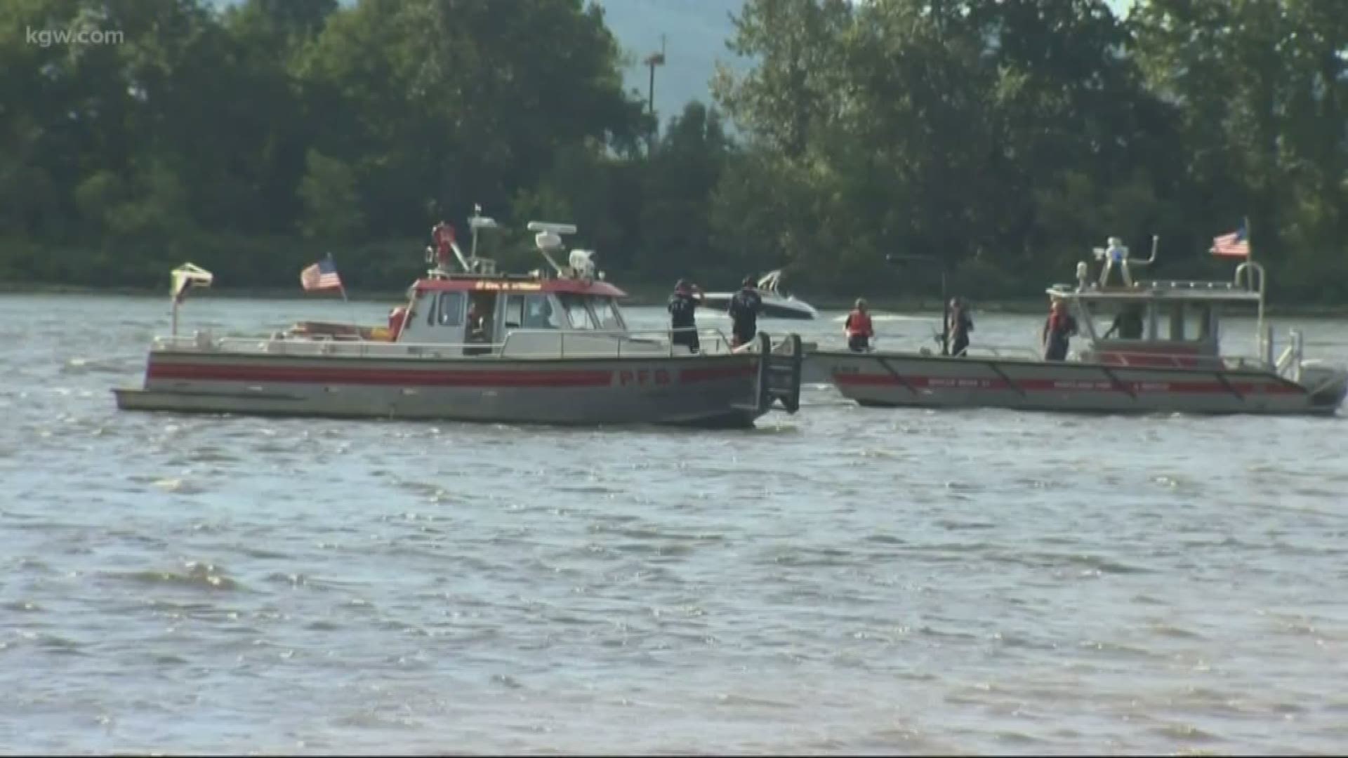 One person drowned and another person went missing in the Columbia River on Friday night.