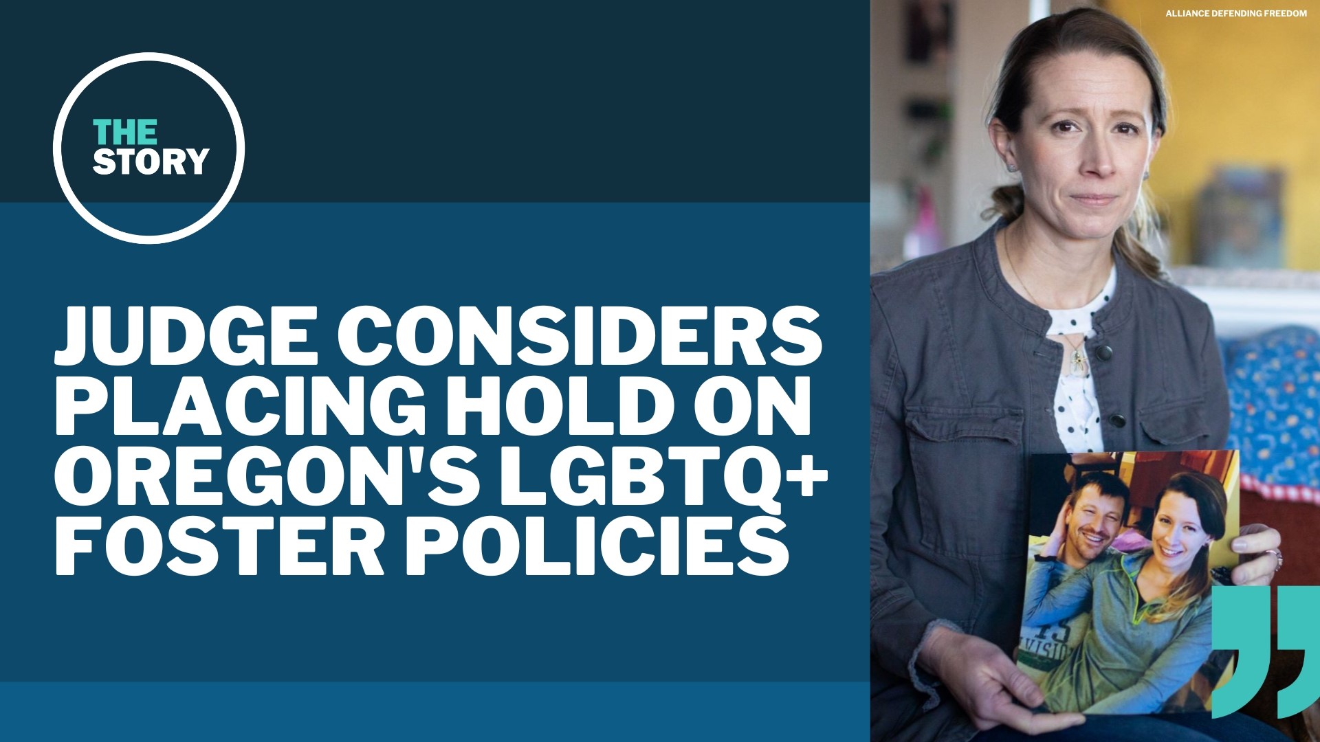 Jessica Bates, a single mother of five biological children, refused to agree that she'd support foster kids with LGBTQ+ identities, part of Oregon's requirements.