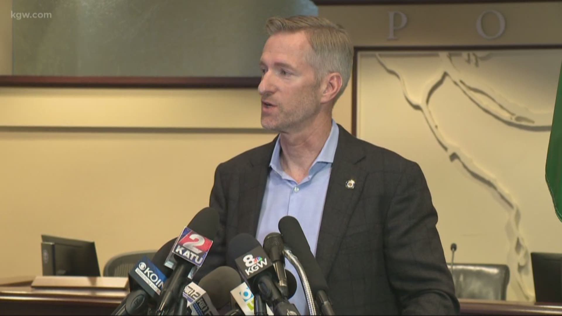 Portland Mayor Ted Wheeler condemned the recent violent protest downtown.