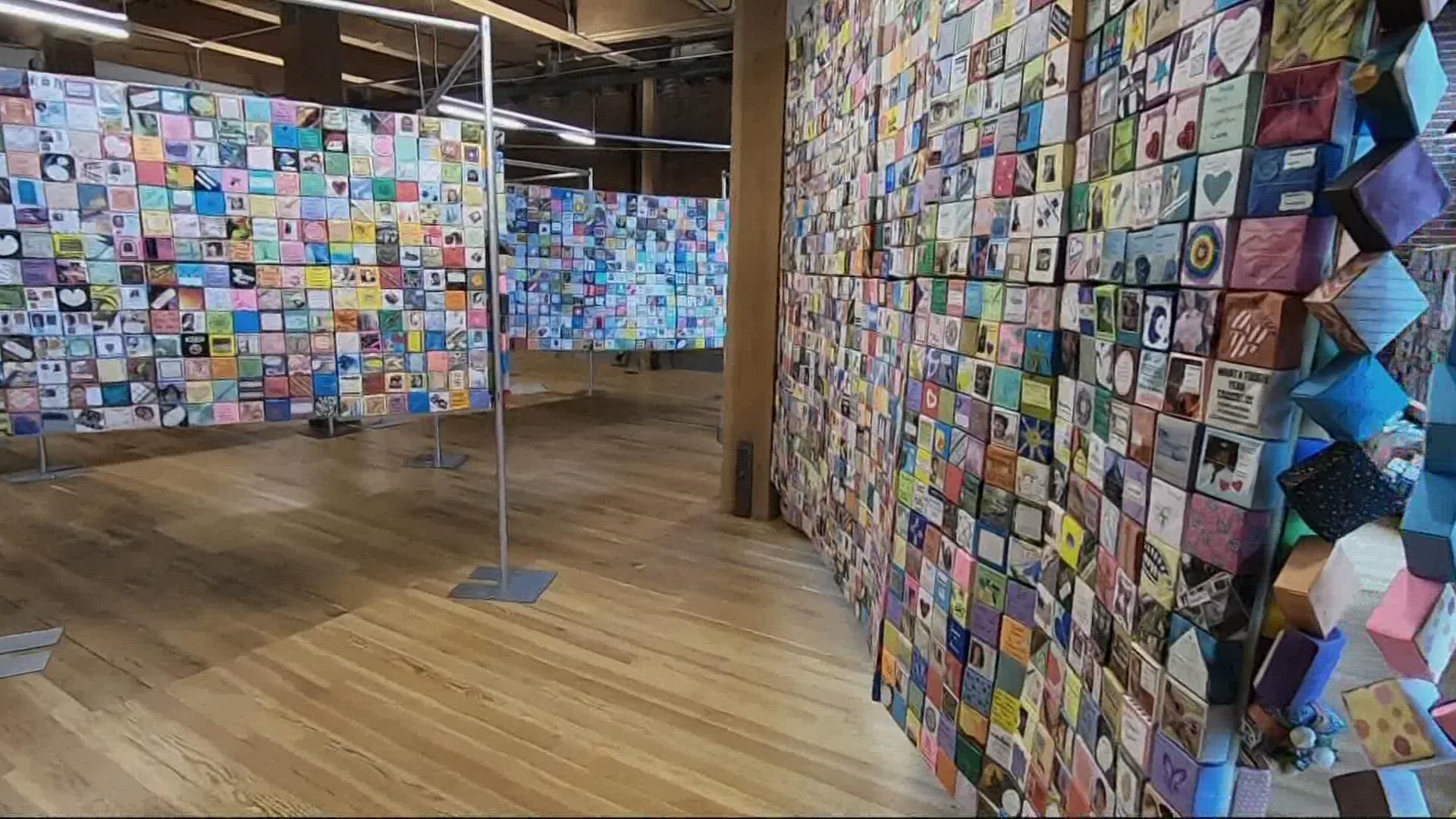 The Soul Box Project's art exhibit in Old Town features 40,000 origami boxes, each one representing a victim of gun violence in the U.S. this year.