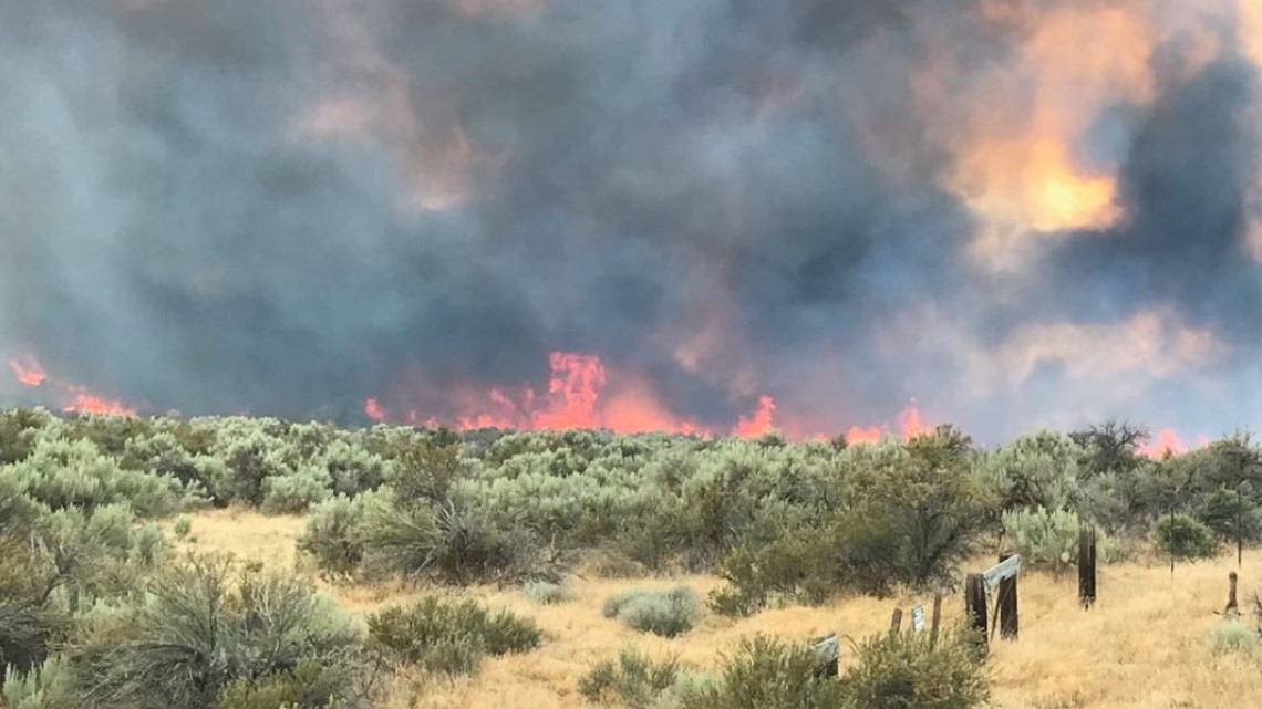 Fire in Umatilla County burns 16,816 acres, 100 contained
