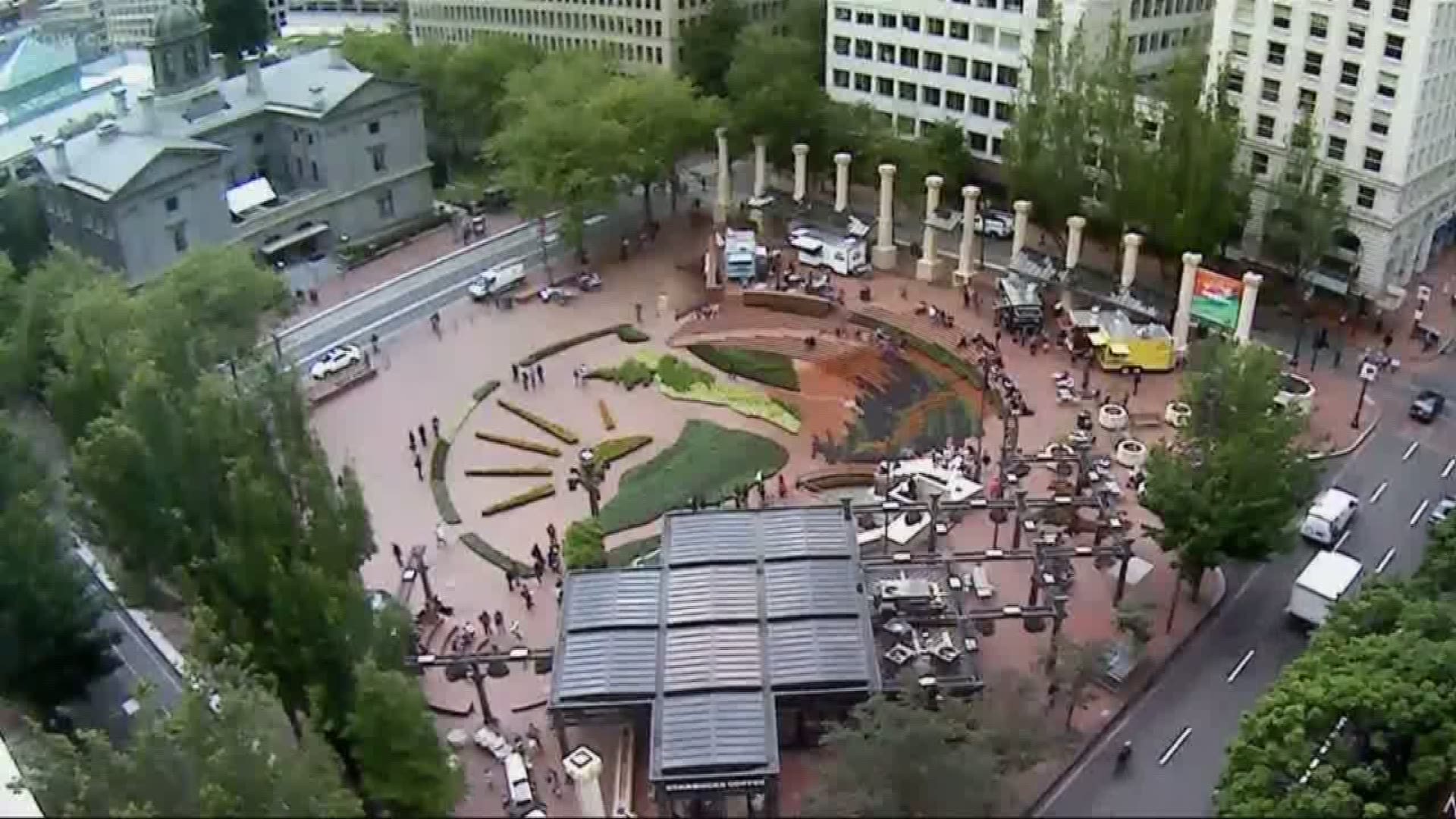 Festival of flowers take over the square