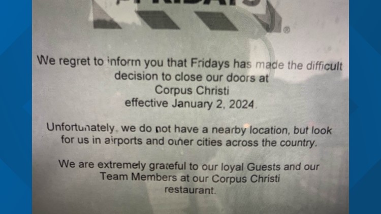 TGI Friday S Store Closures 2024 Full List Of Locations Kgw Com   D40db505 A0f8 4e3b A12c 39f9059d8d5e 750x422 