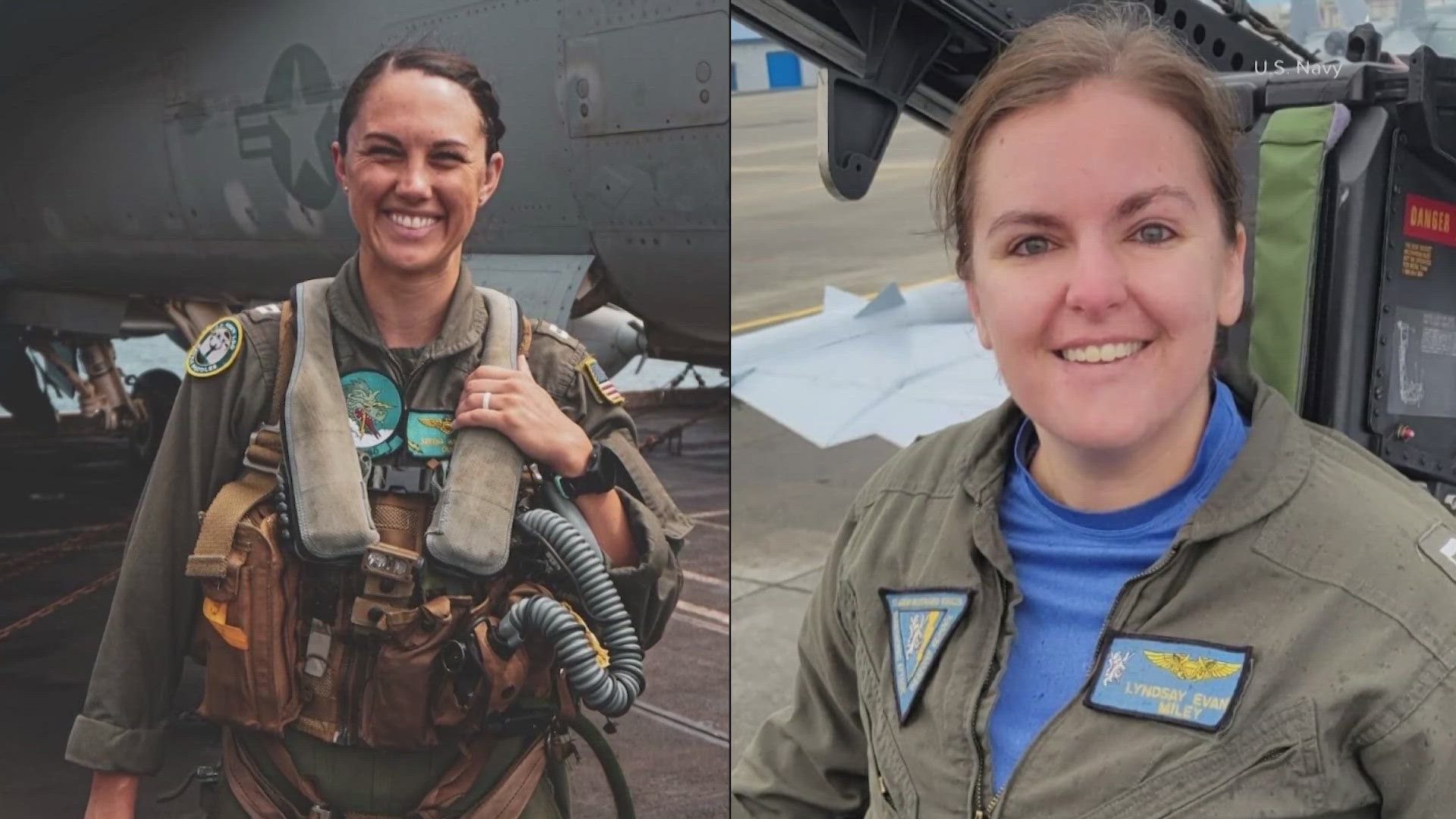 Navy aviators Lyndsay Evans and Serena Wileman were killed in a growler crash near Mount Rainier in October.