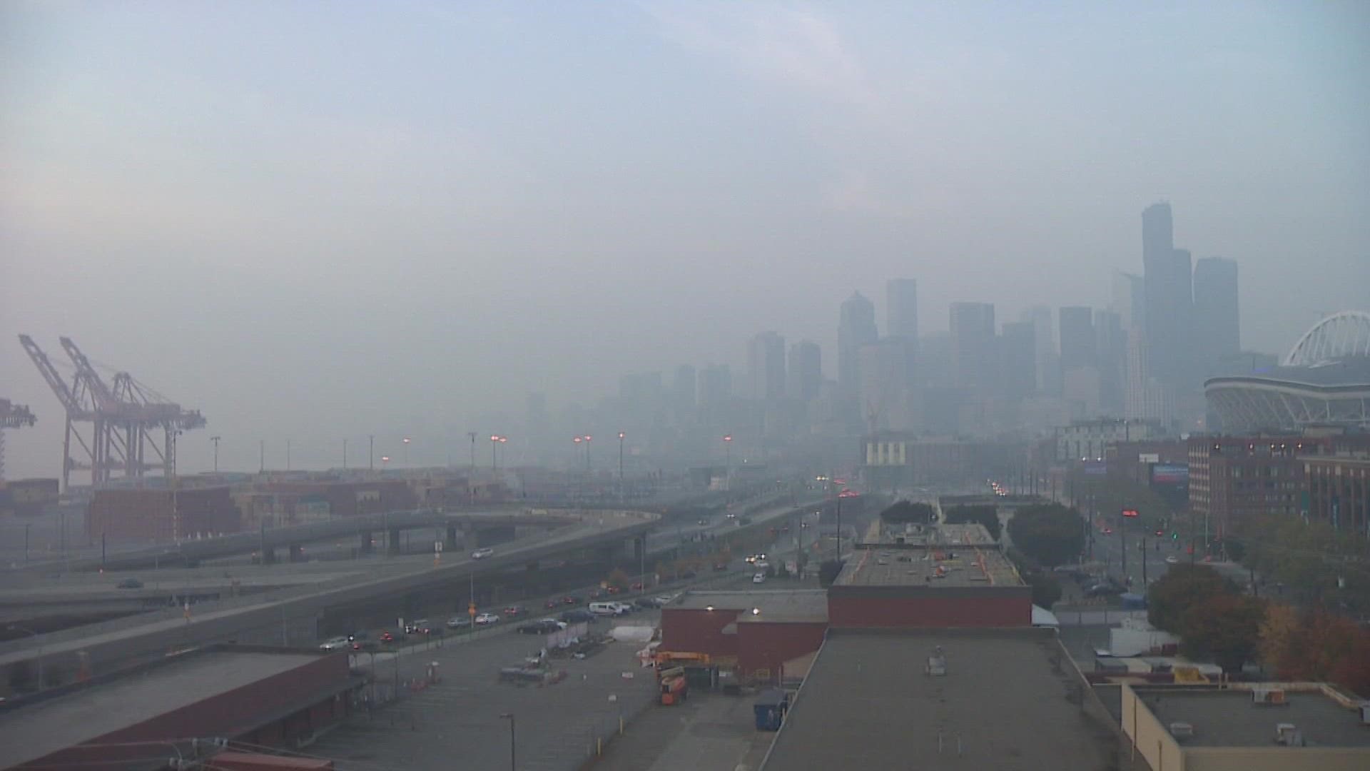 For the second day in a row, the Seattle area had the worst air quality on planet Earth. Upcoming rain should clear some of the haze out this weekend.