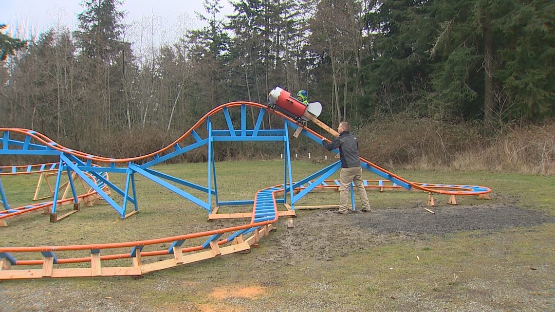 Oak Harbor dad builds backyard roller coaster for son kgw