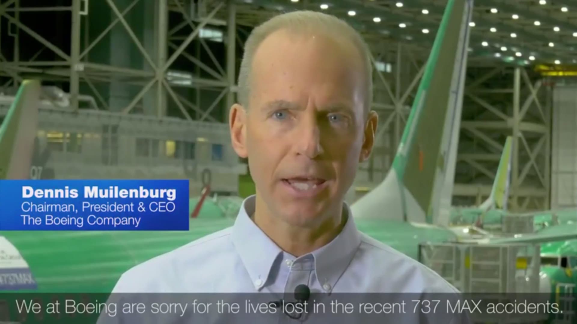 Following a preliminary report of a deadly crash involving a Boeing 737 MAX 8, Boeing CEO Dennis Muilenburg said the company is "sorry for the lives lost."