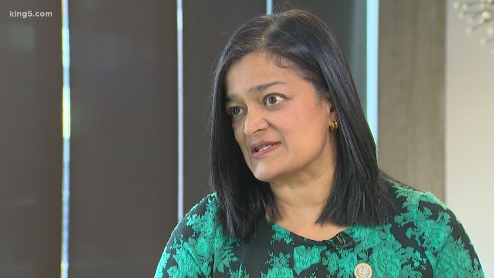 Seattle Congresswoman Pramila Jayapal speaks to KING 5's Chris Daniels about her involvement in President Trump's impeachment investigation. king5.com