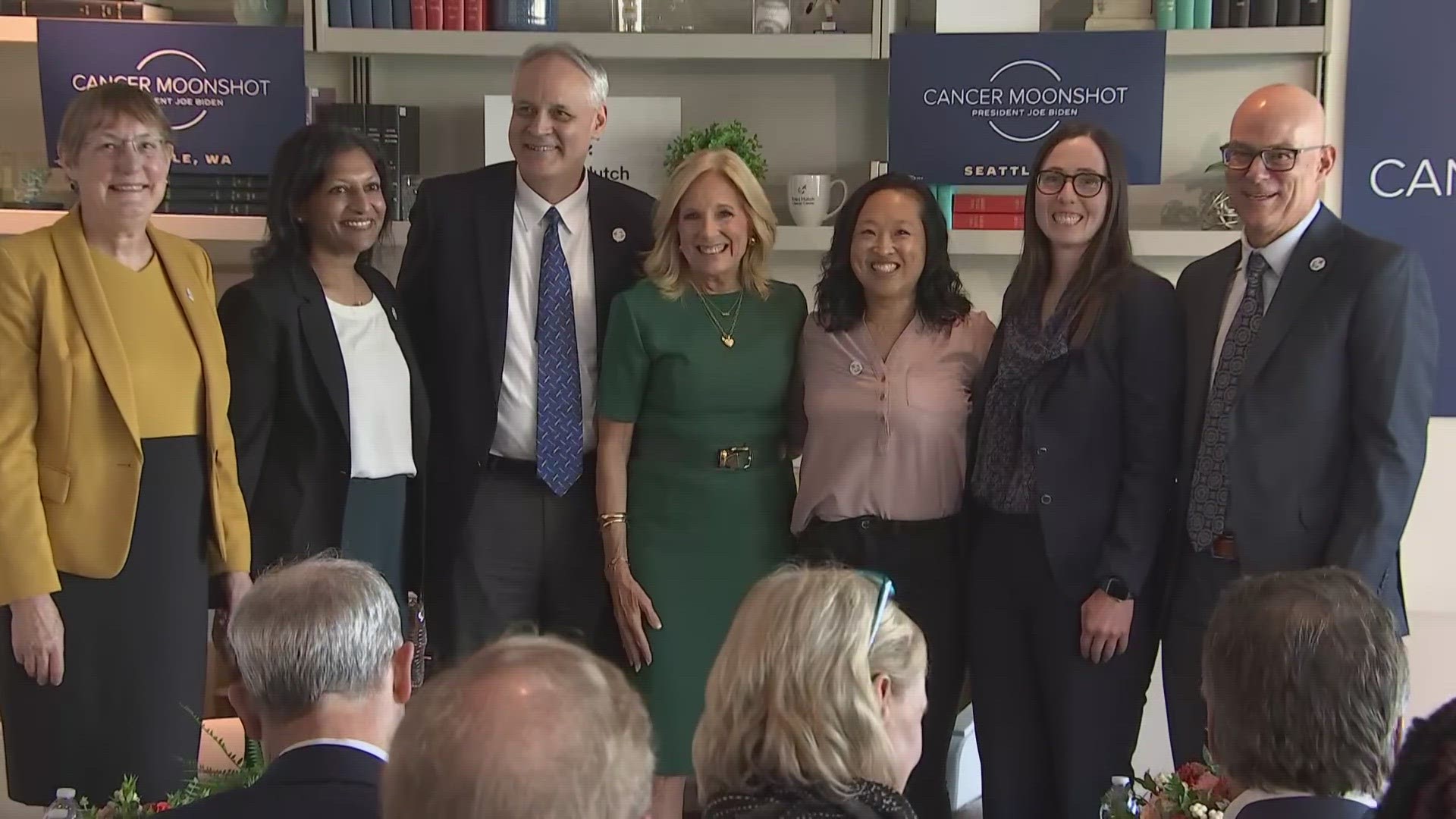 One of her stops includes Seattle's Fred Hutchinson Cancer Center to promote the Biden Administration's Cancer Moonshot Initiative.