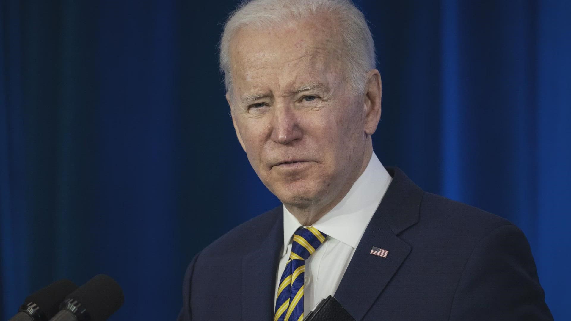During his visit Friday, Biden gave remarks on green energy, signed an executive order and discussed efforts to lower health care and energy costs for families.
