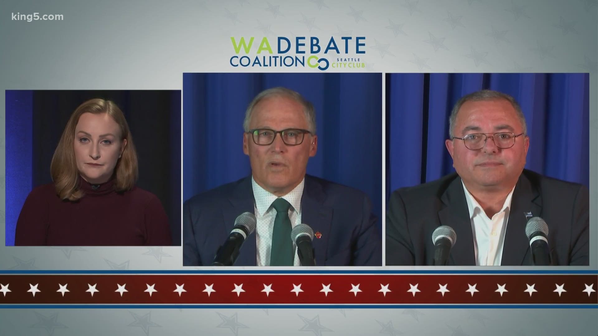 Republican Loren Culp and incumbent Gov. Jay Inslee deliver closing statements from the only televised debate in Washington.