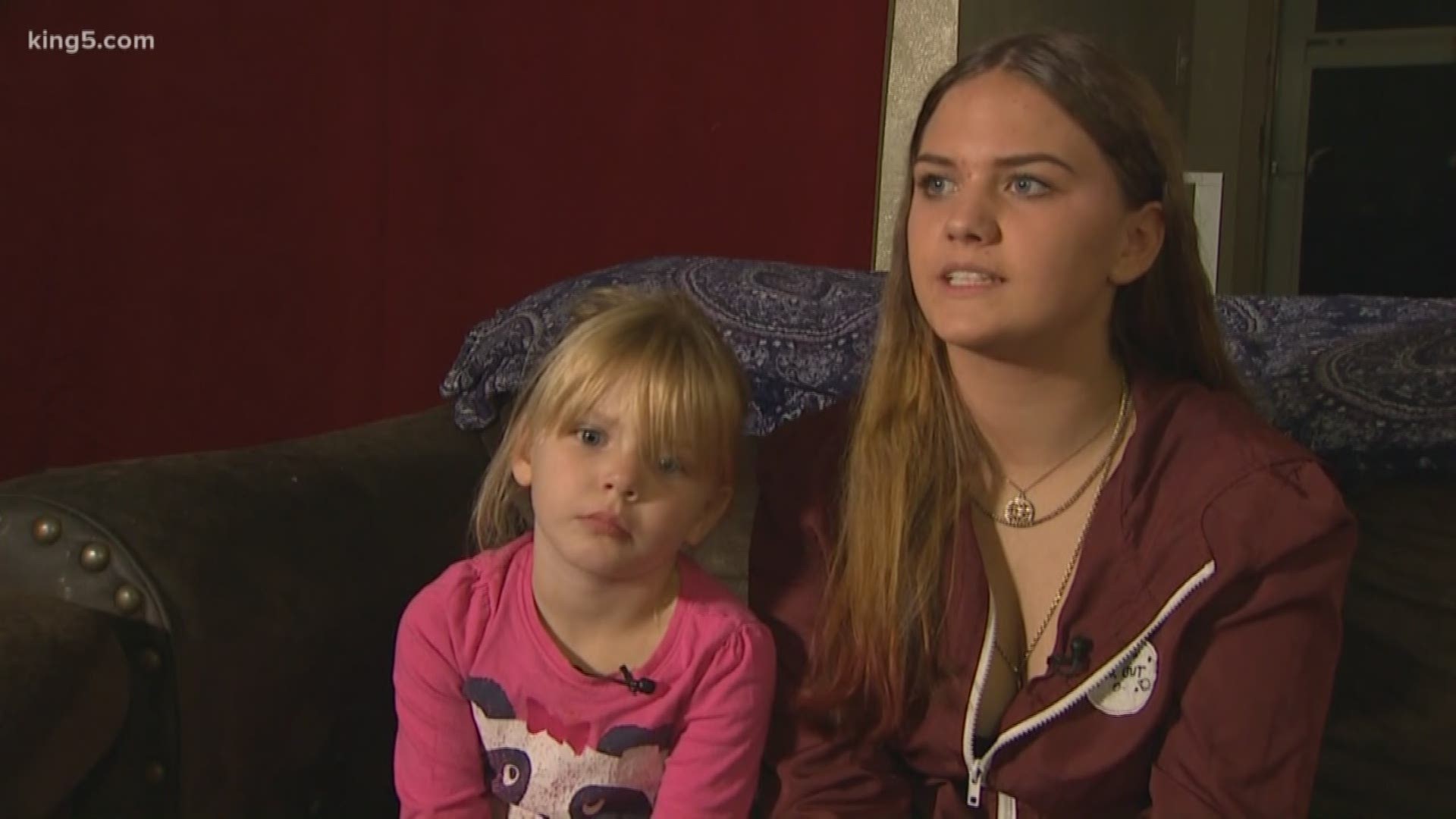 A 16-year-old and her 4-year-old sister were approached by a man in a ski mask.