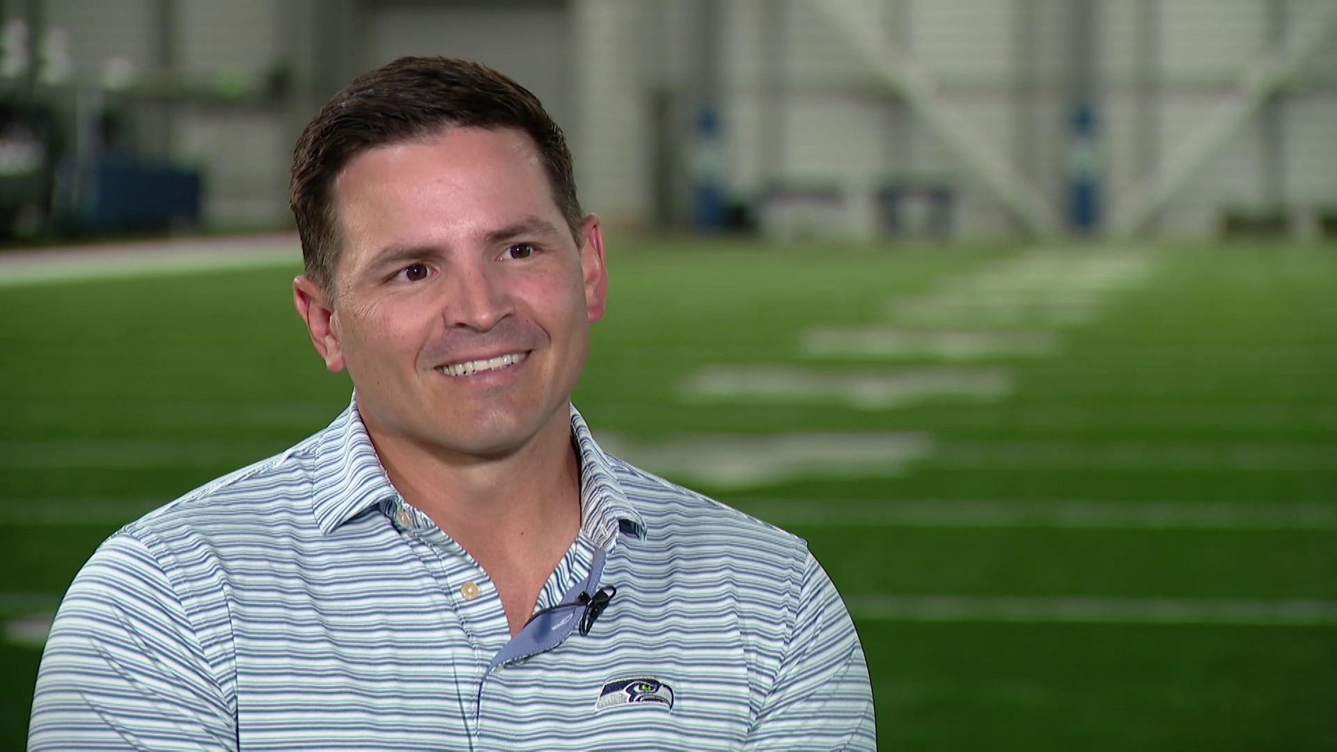 Seattle Seahawks head coach Mike Macdonald speaks with KING 5's Paul Silvi ahead of the 2025-2026 season.