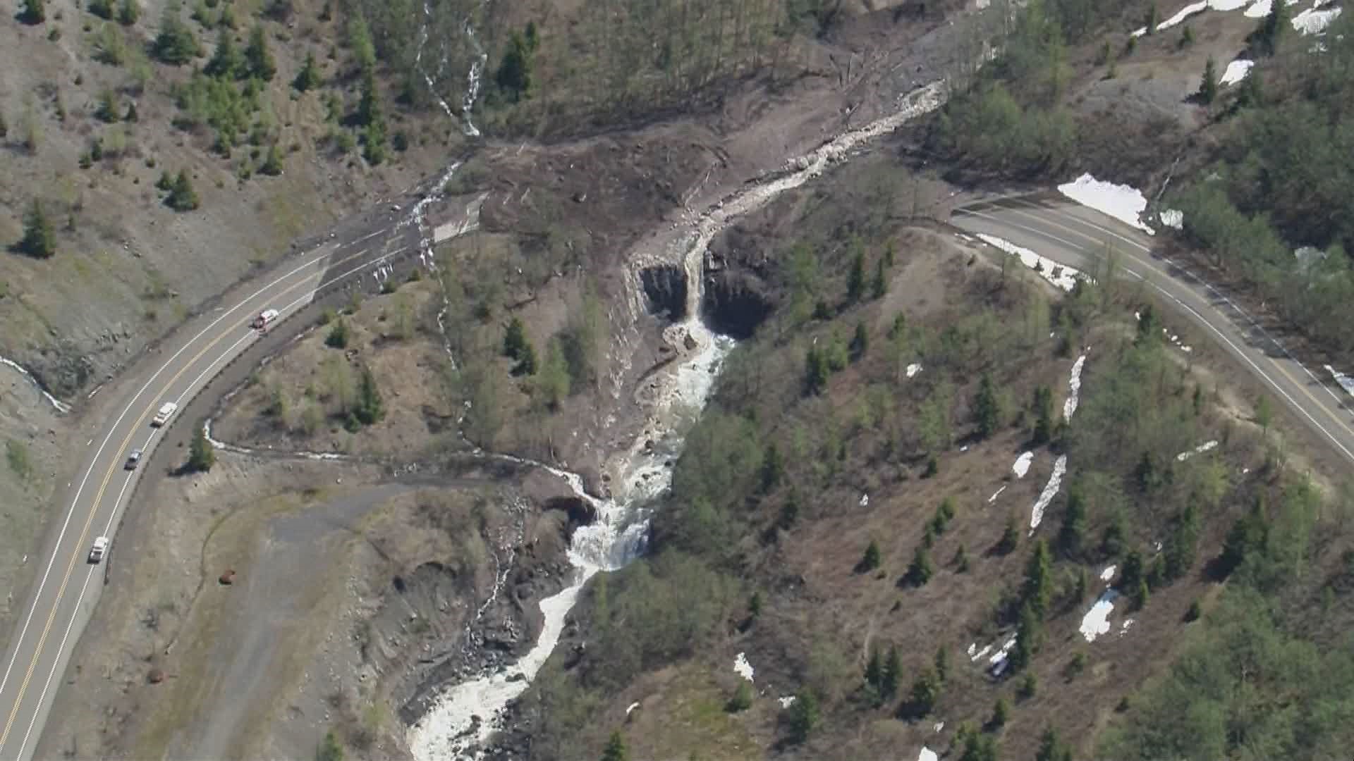 Aerials Landslide near Mount St. Helens